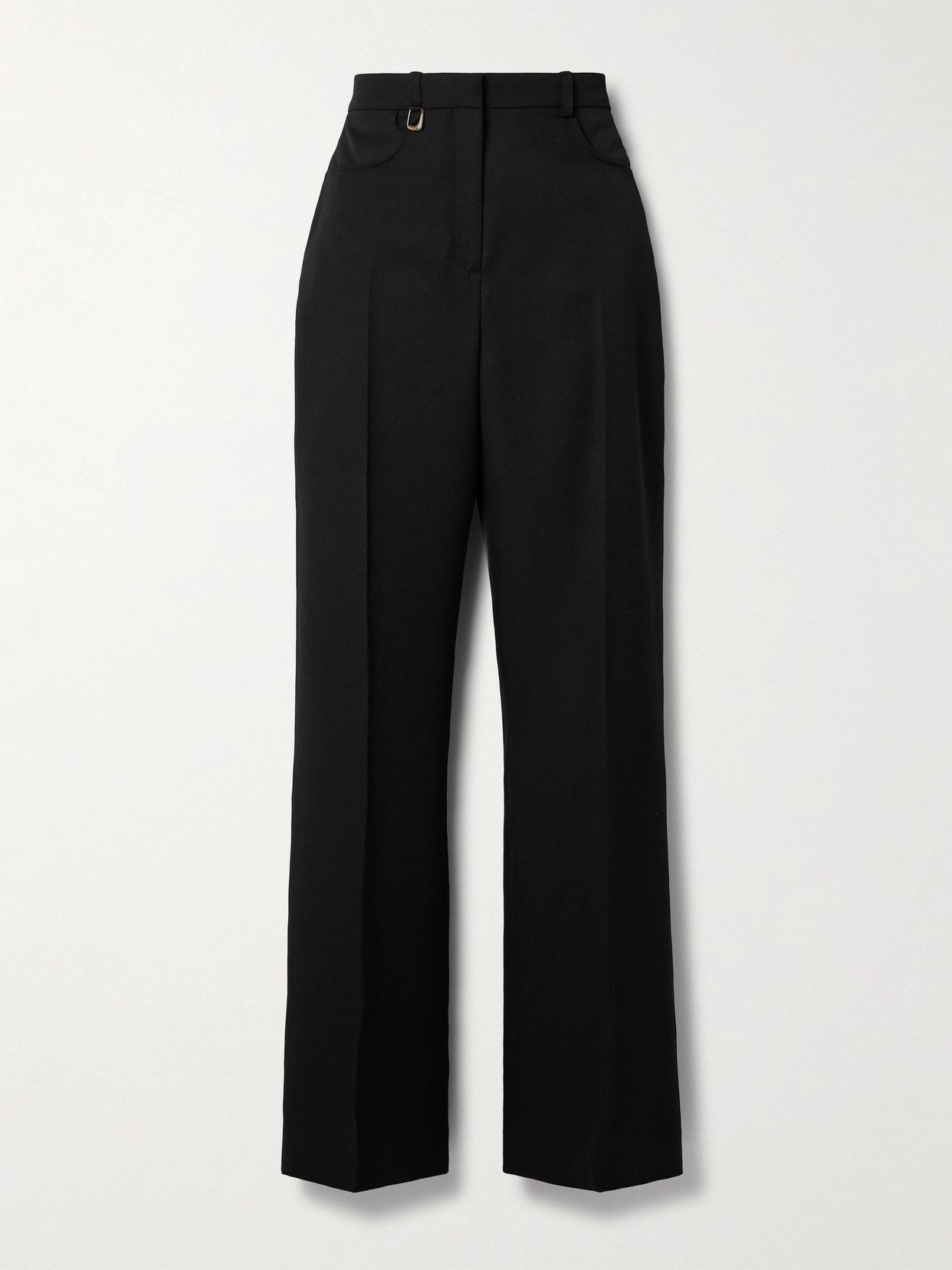 Jacquemus Sauge Wool Straight-leg Pants In Black
