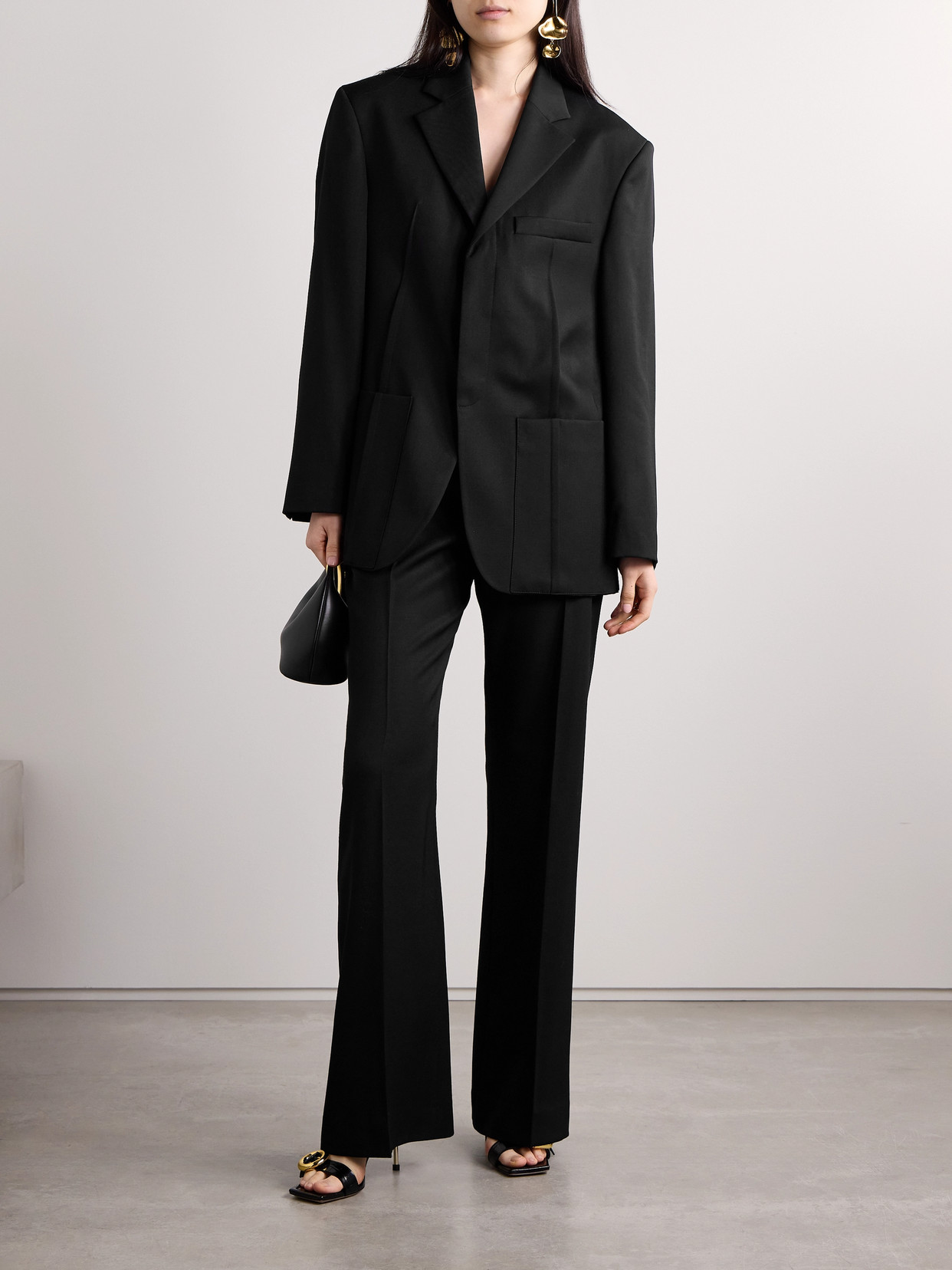 Jacquemus Sauge Wool Straight-leg Pants In Black