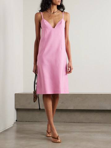 Jacquemus Camison wool and silk-blend midi dress