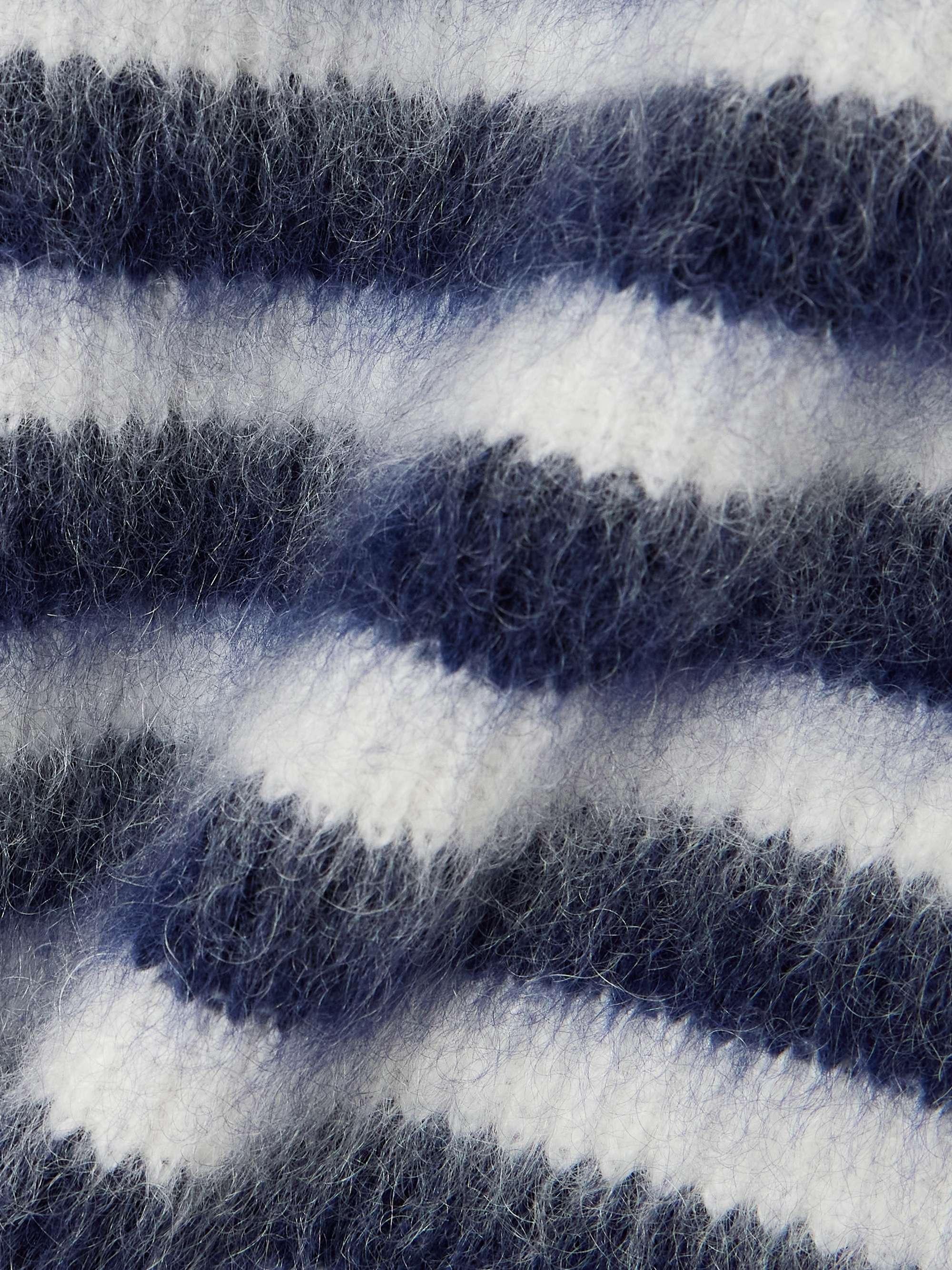 JACQUEMUS Marina appliquéd striped brushed knitted JACQUEMUS Marina appliquéd striped brushed knitted