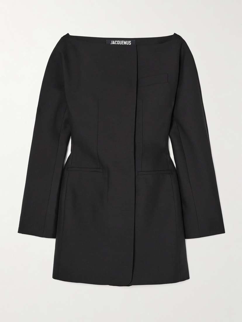 Jacquemus The Spalla Wool And Silk-blend Mini Dress