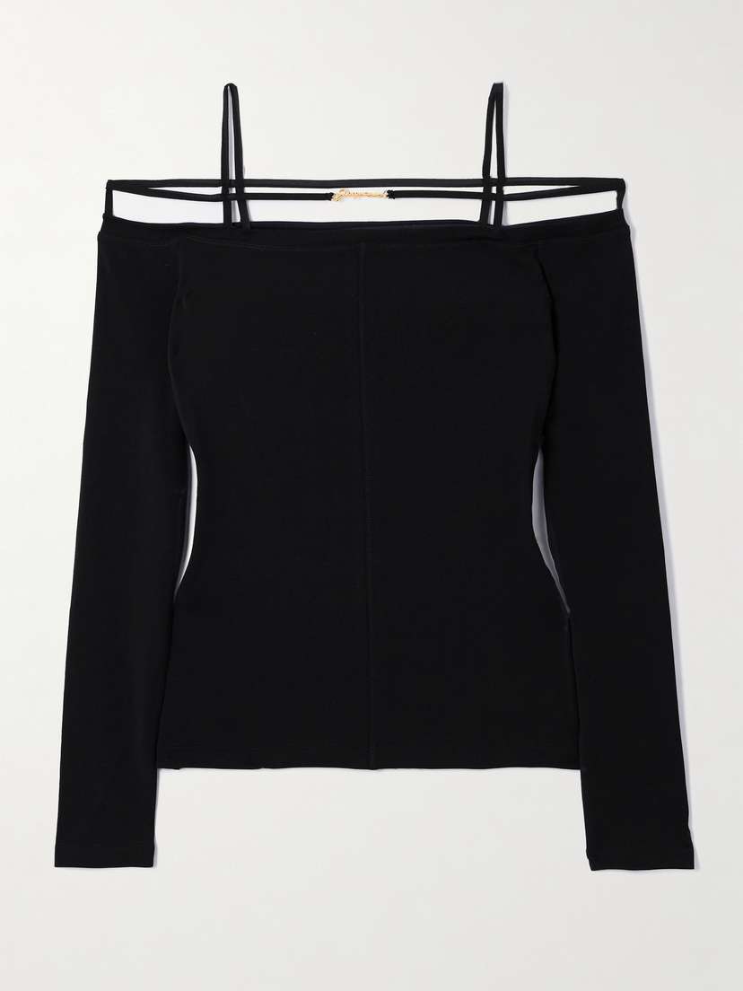 Jacquemus Sierra Off-the-shoulder Stretch Cotton-jersey Top - xx large