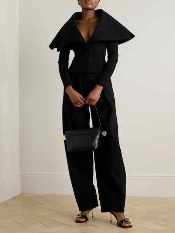 Jacquemus Giacca layered textured-crepe blouse