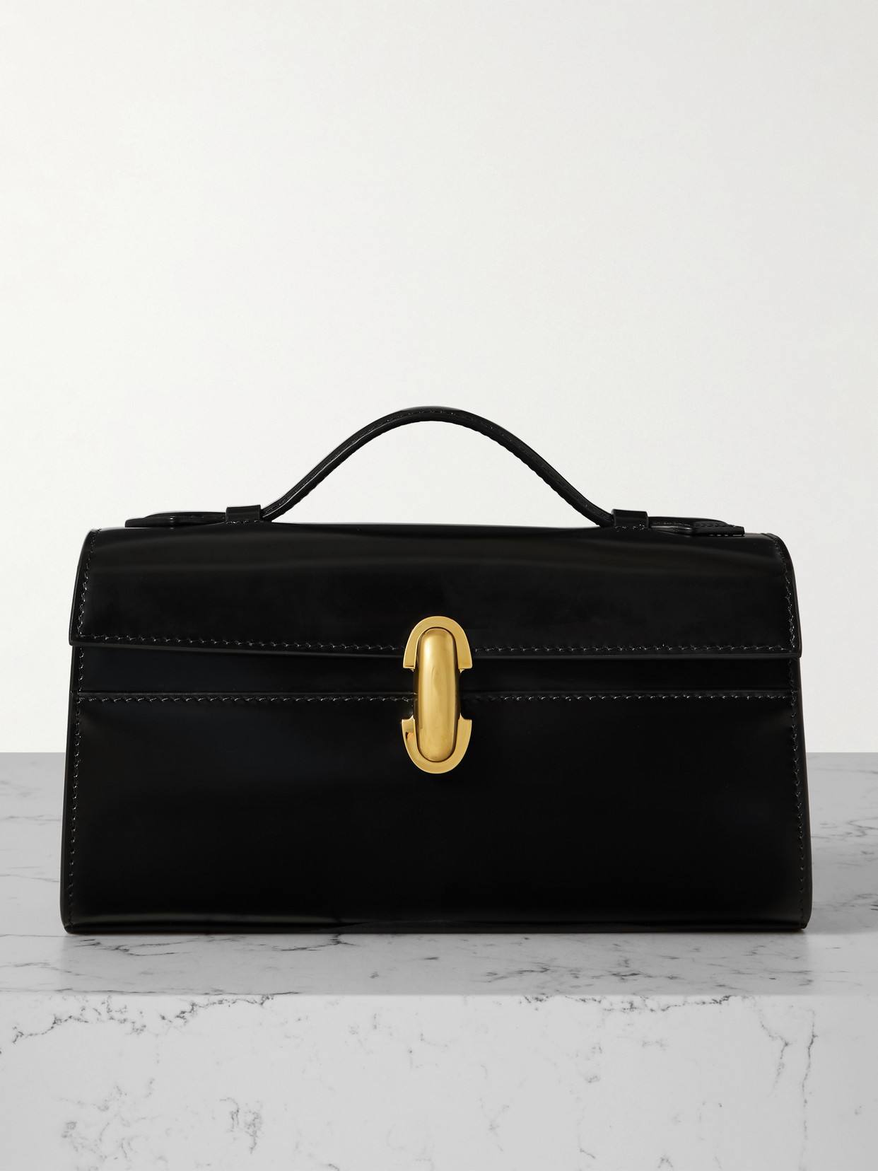 Savette Black Symmetry Pochette Leather Bag In Black