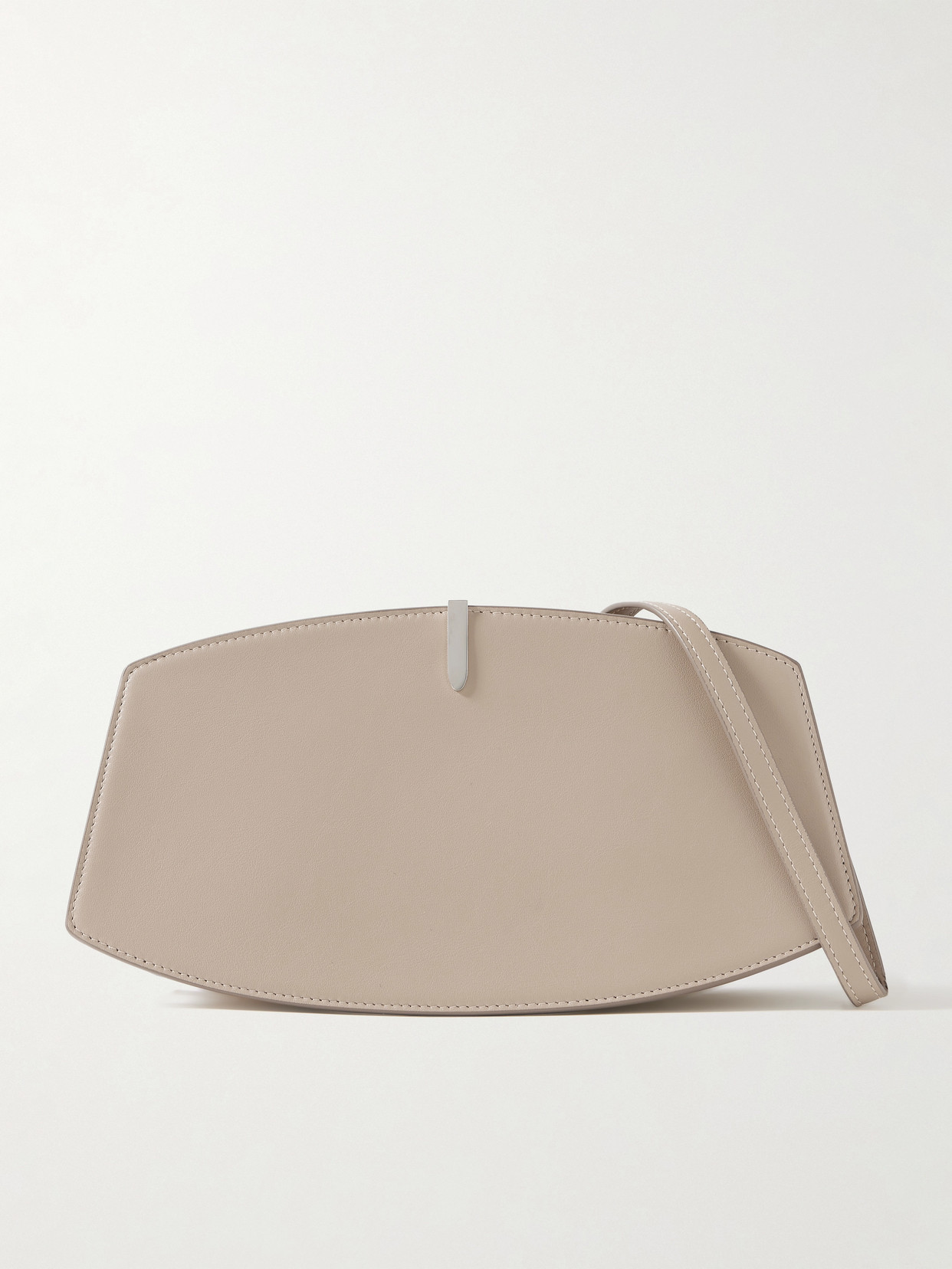 Savette Florence Leather Shoulder Bag In Gray