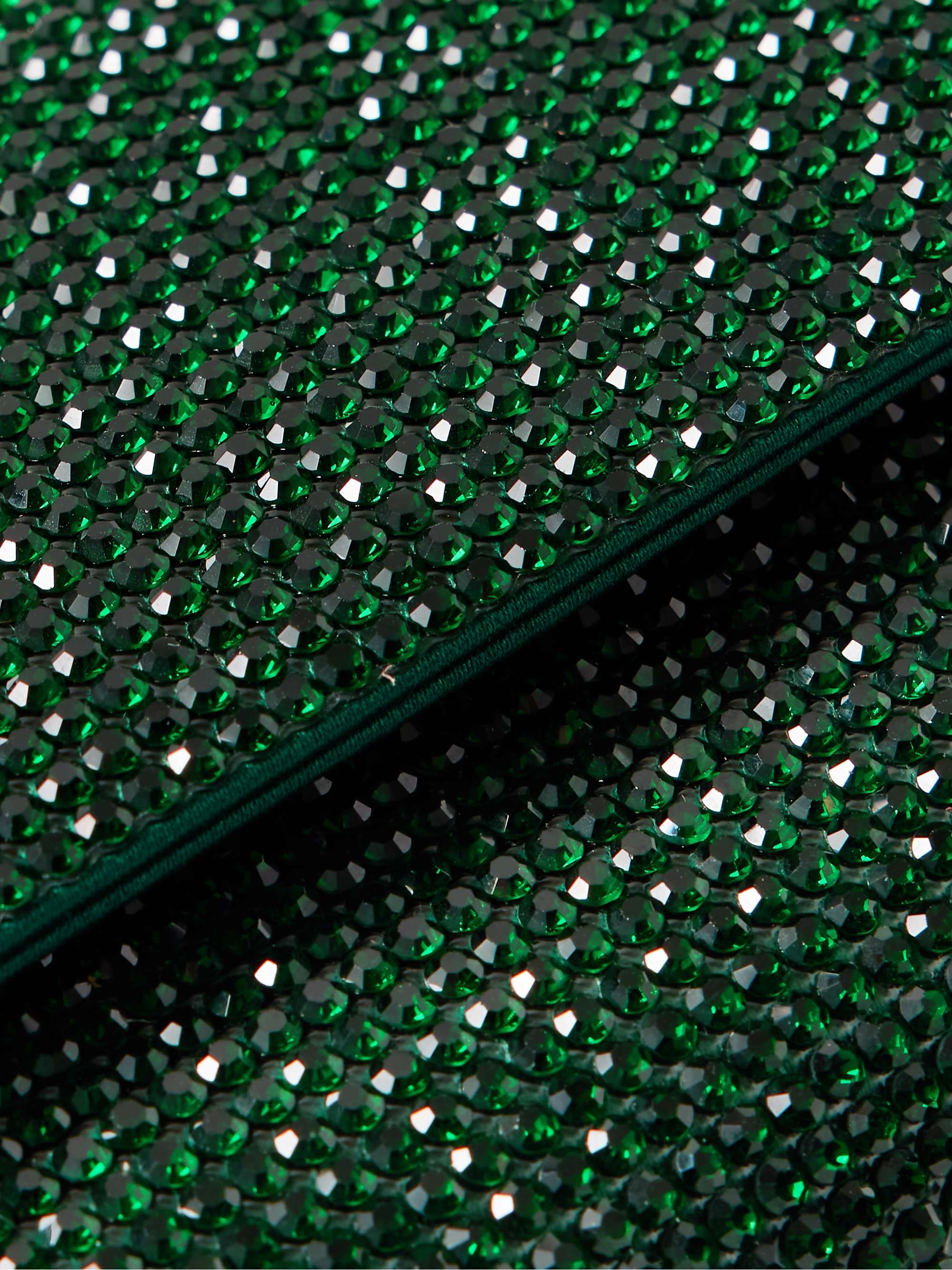 JUDITH LEIBER COUTURE Perry crystal-embellished satin clutch