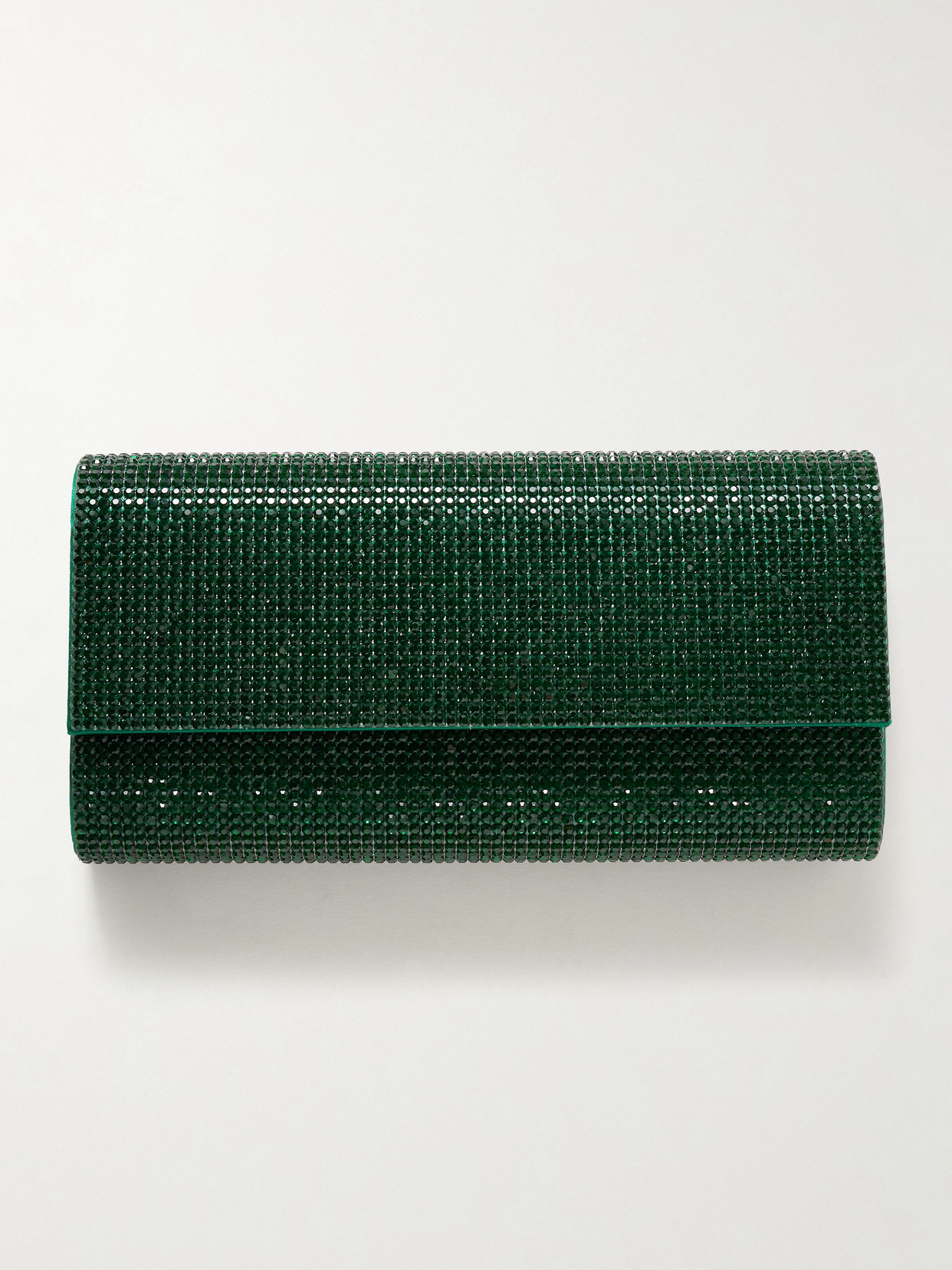 Judith Leiber Couture - Perry Crystal-embellished Satin Clutch - Green