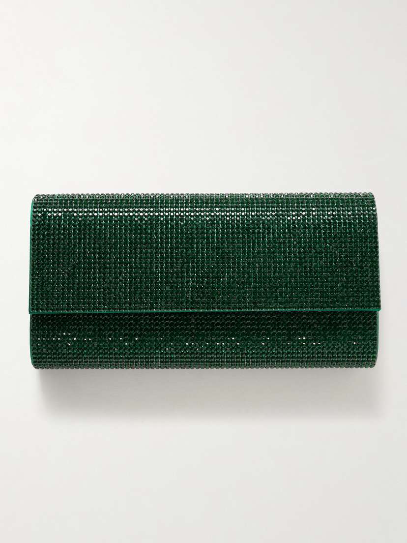 Judith Leiber Couture Perry Crystal-embellished Satin Clutch
