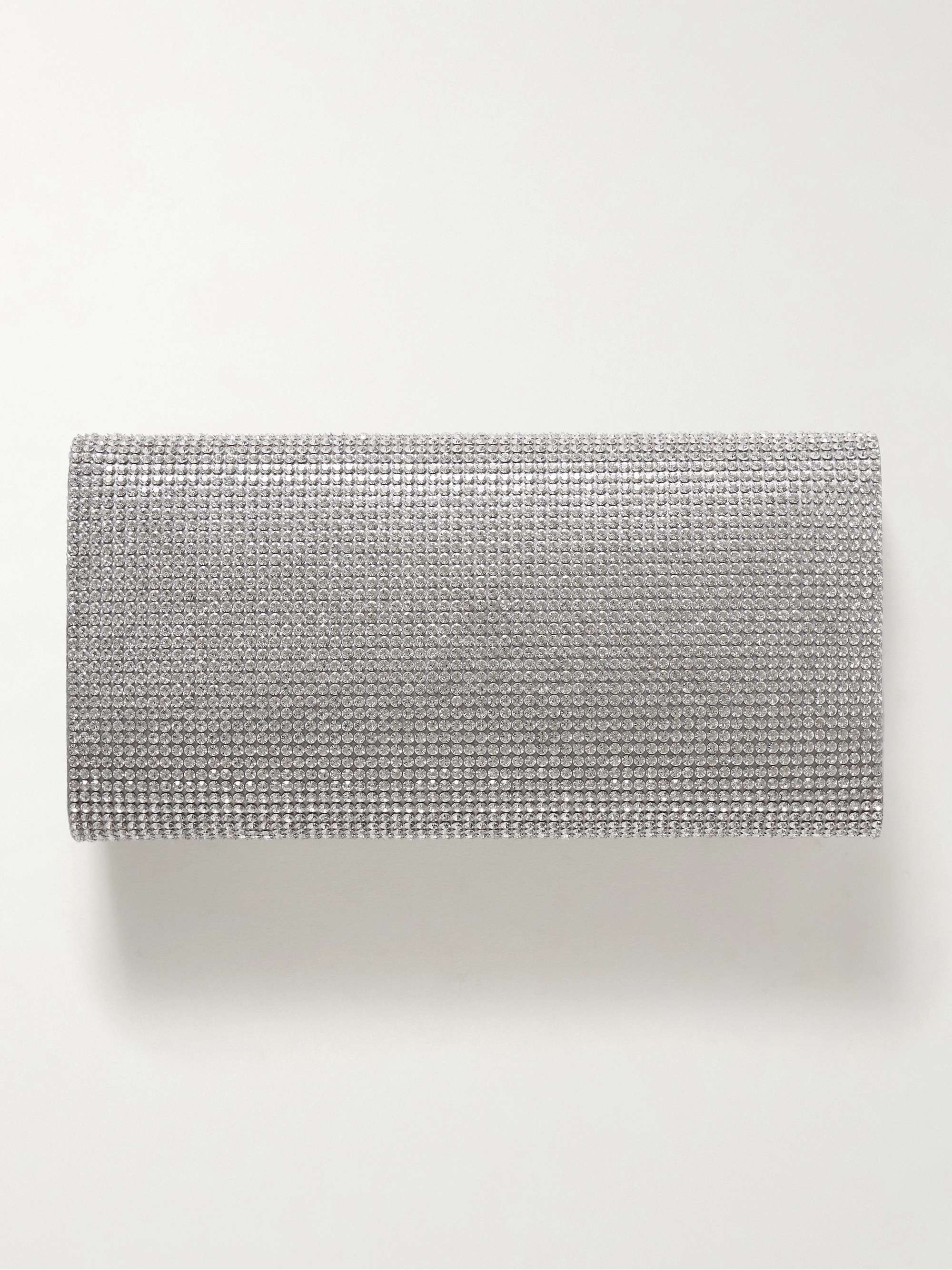 JUDITH LEIBER COUTURE Pochette en satin à cristaux Perry