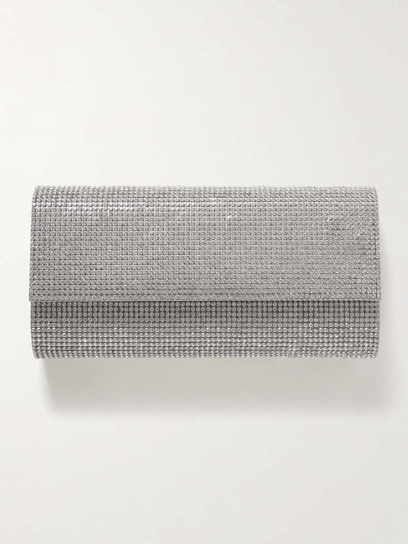 Judith Leiber Couture Perry Crystal-embellished Satin Clutch