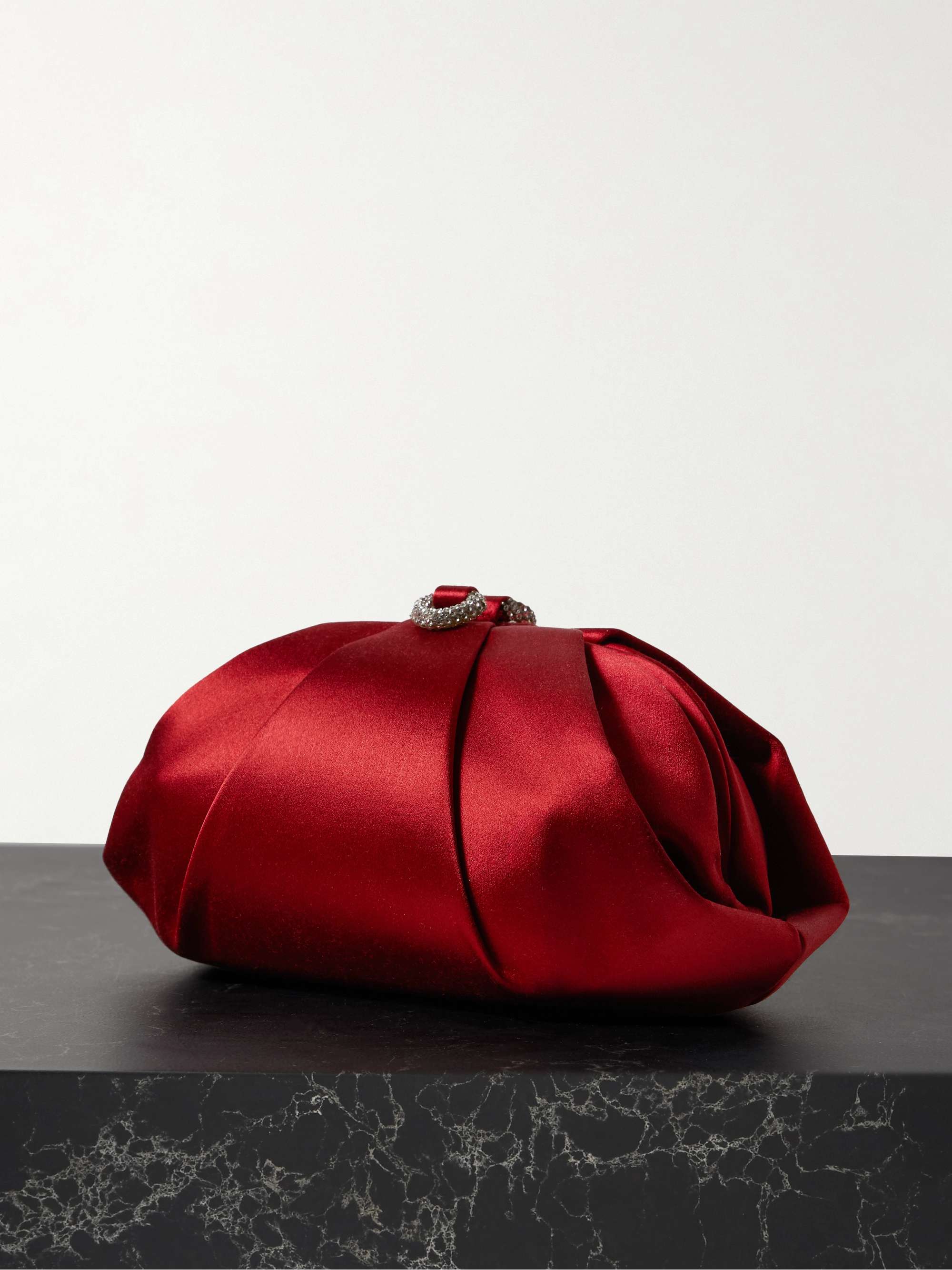 JUDITH LEIBER COUTURE Gemma crystal-embellished satin clutch