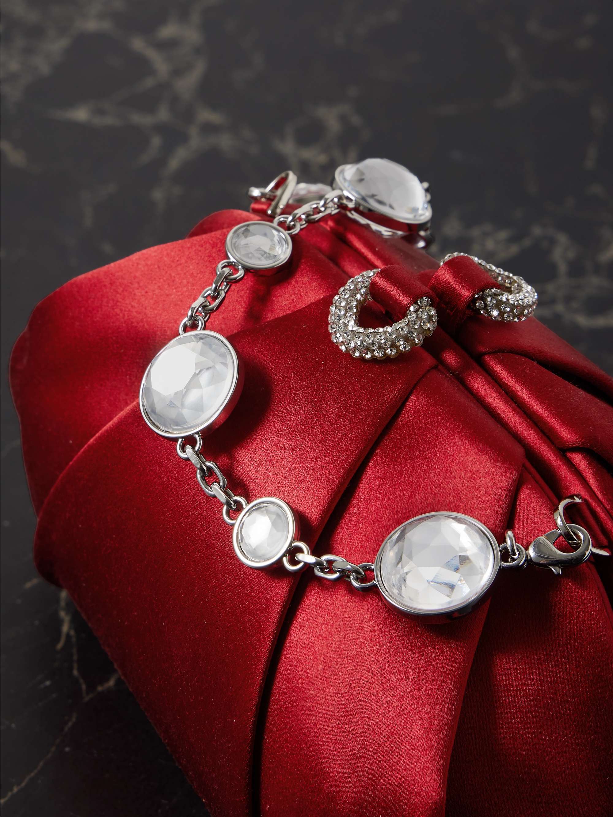 JUDITH LEIBER COUTURE Gemma crystal-embellished satin clutch