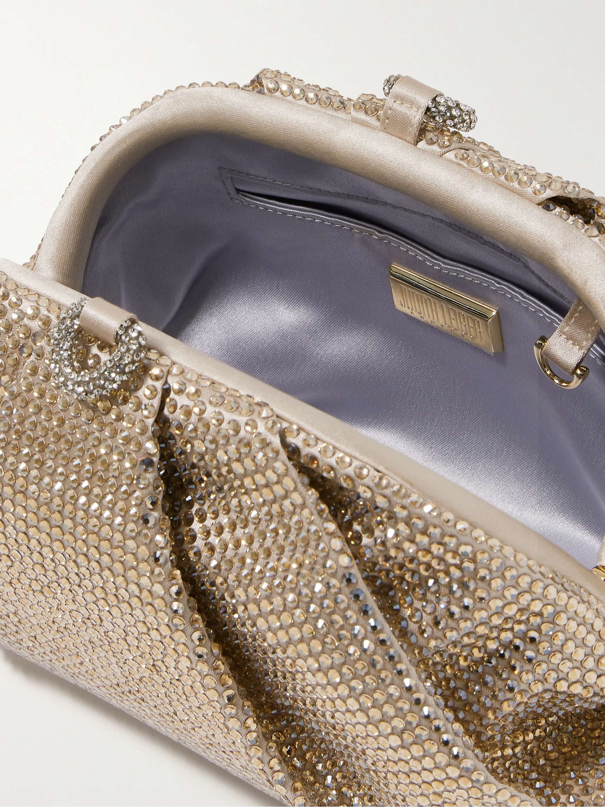 JUDITH LEIBER COUTURE Gemma crystal-embellished satin clutch