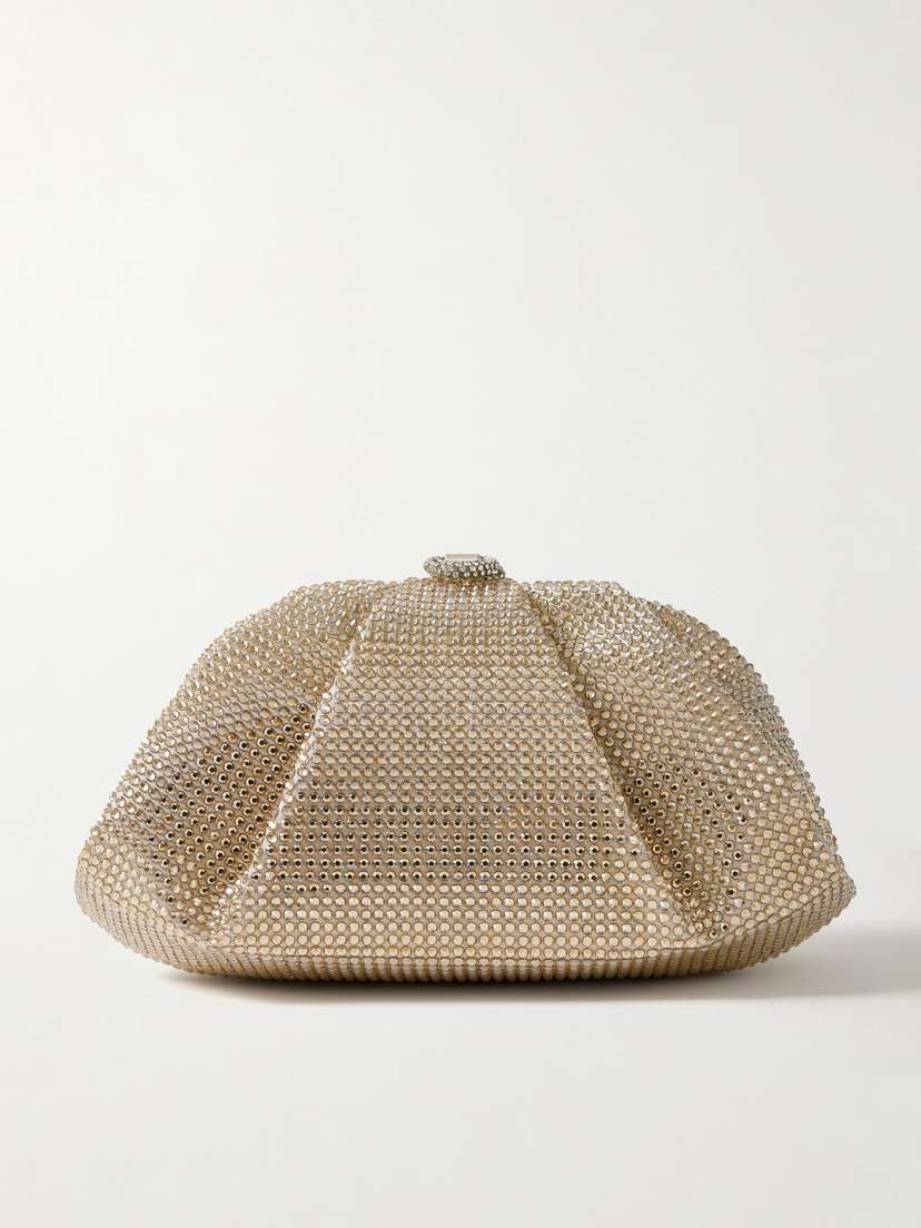 Judith Leiber Couture Gemma Crystal-embellished Satin Clutch