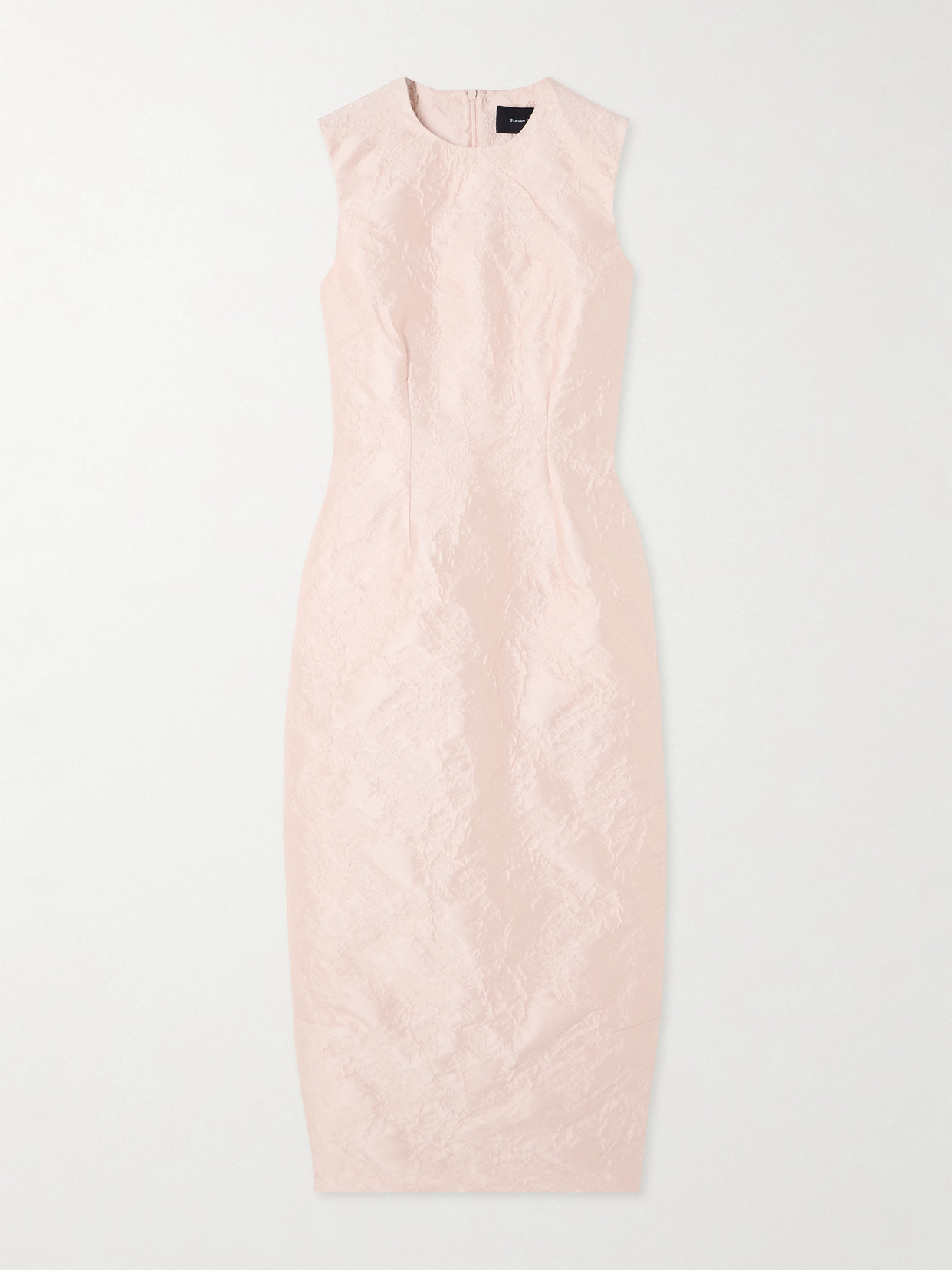 Simone Rocha - Crinkled Cloqué Midi Dress - Pink