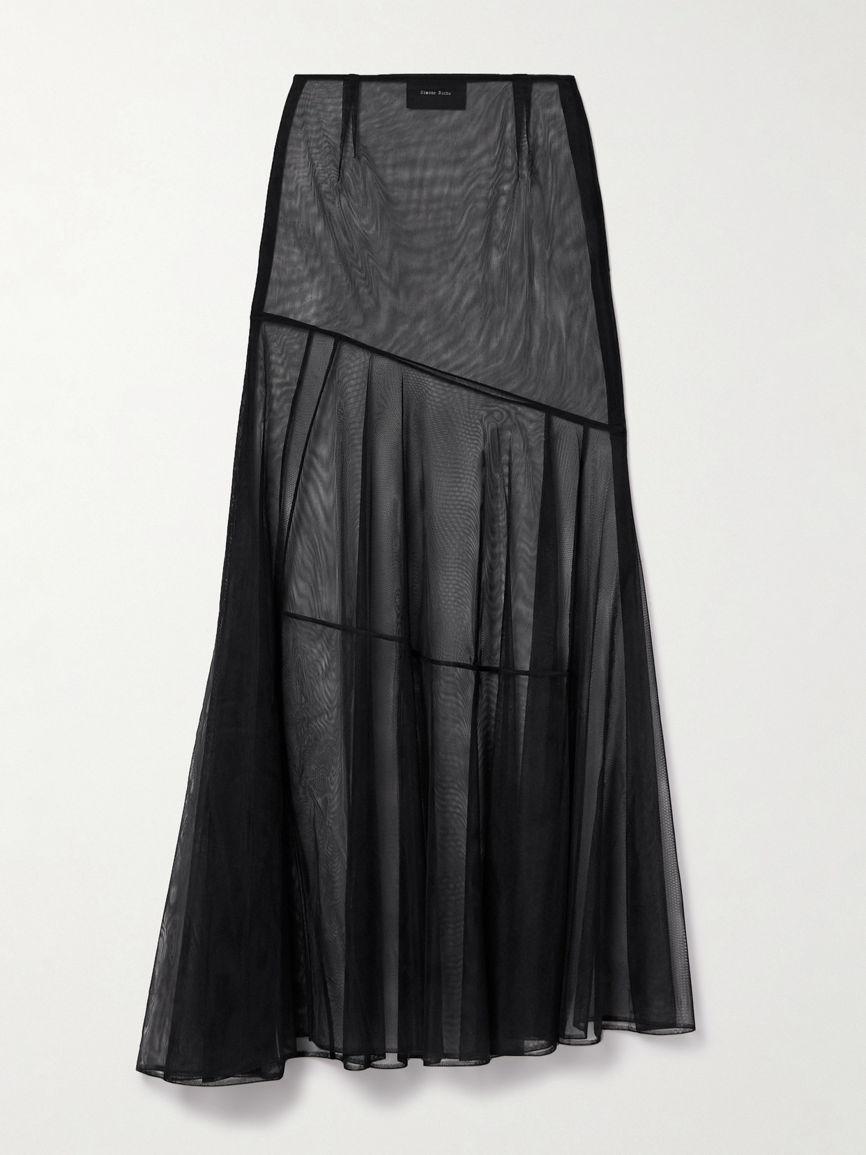 Simone Rocha - Asymmetric Tulle Maxi Skirt - Black