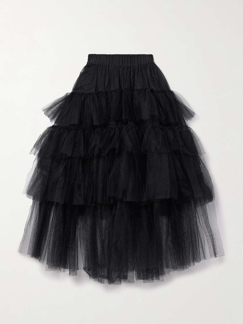 Simone Rocha Tiered Tulle Maxi Skirt