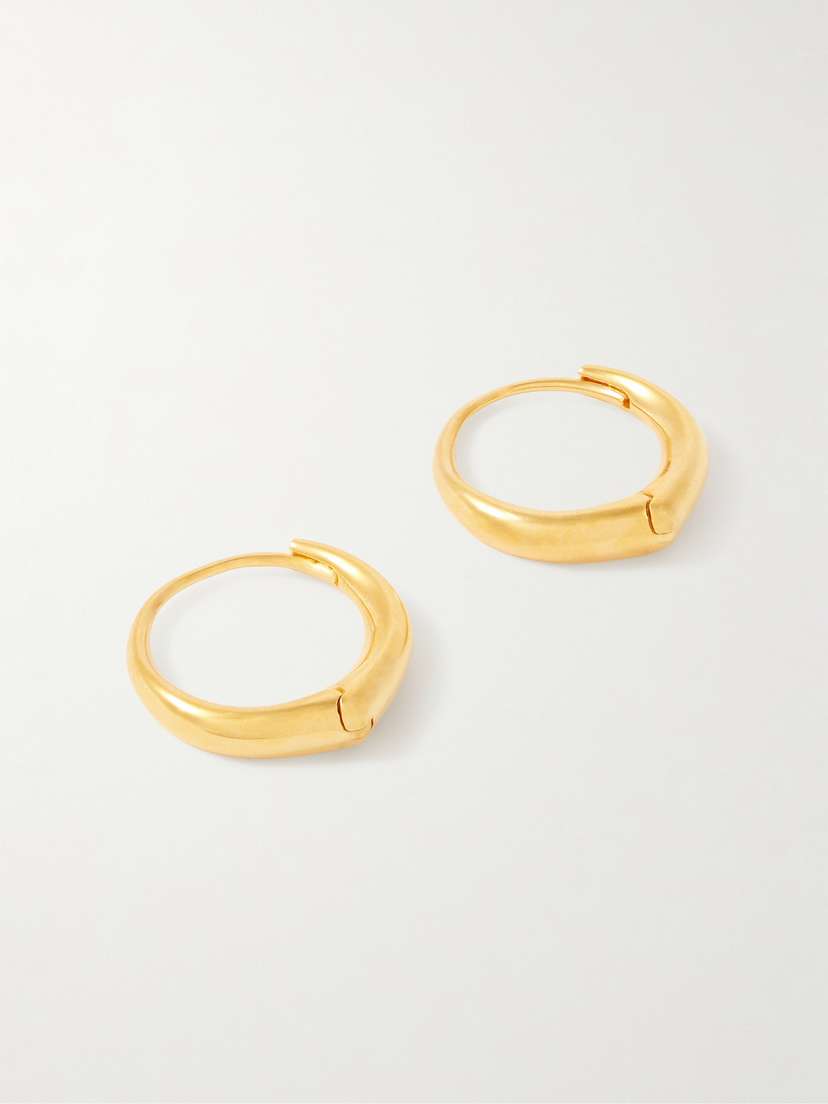 Sophie Buhai Large Hellenic Gold Vermeil Hoop Earrings