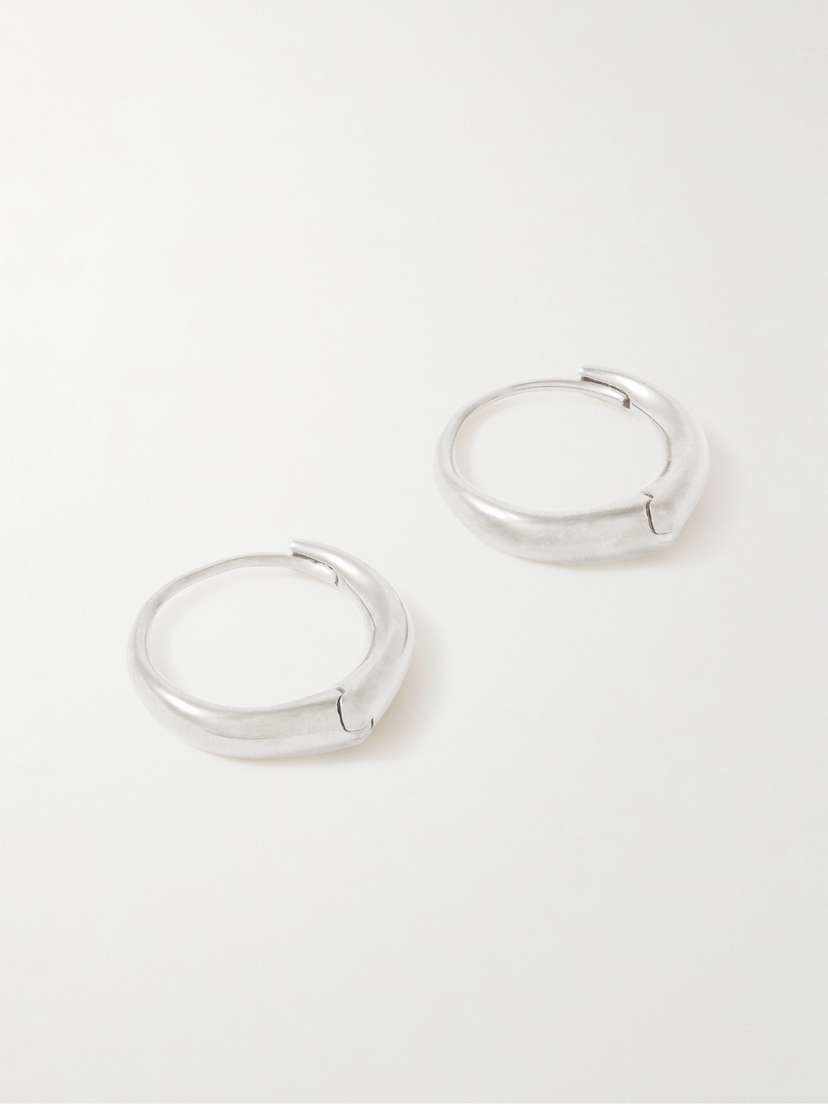 Sophie Buhai Large Hellenic Silver Hoop Earrings
