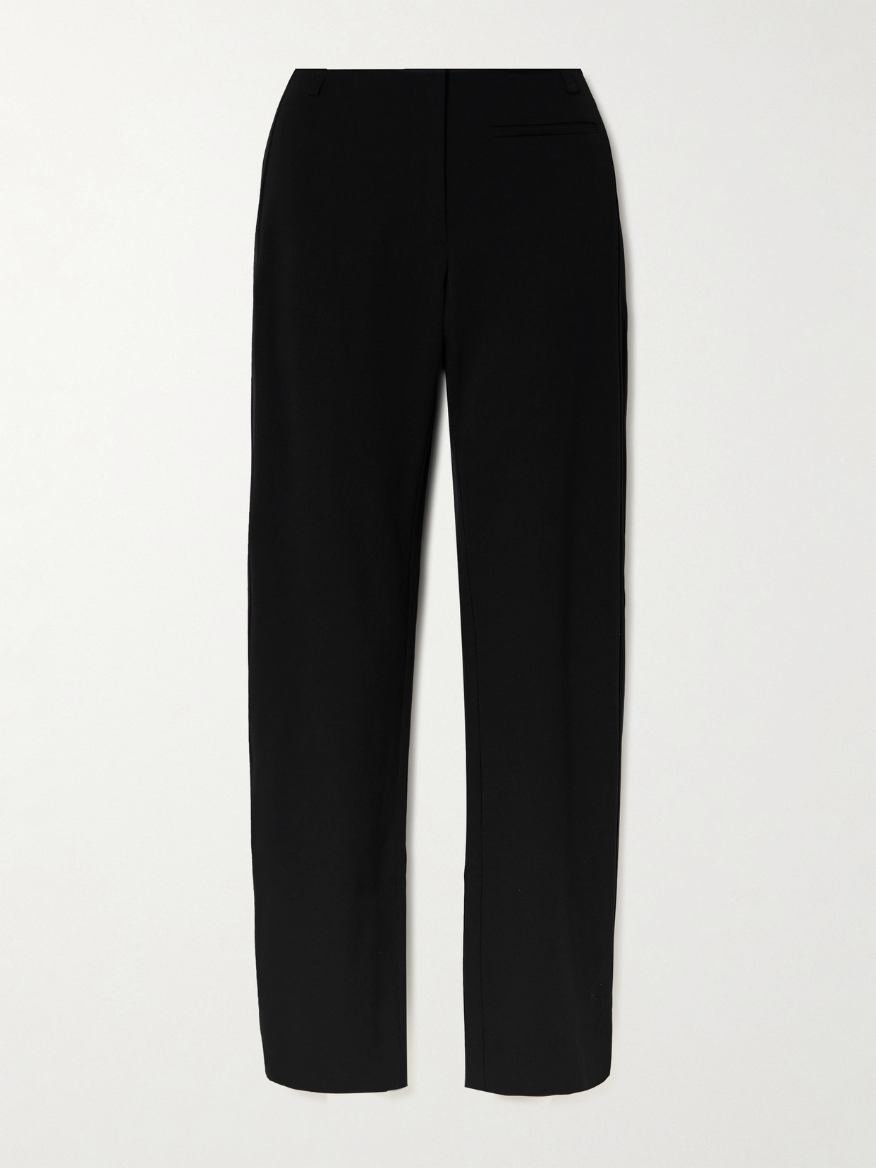 St Agni Frayed Wool-blend Twill Straight-leg Trousers In Black