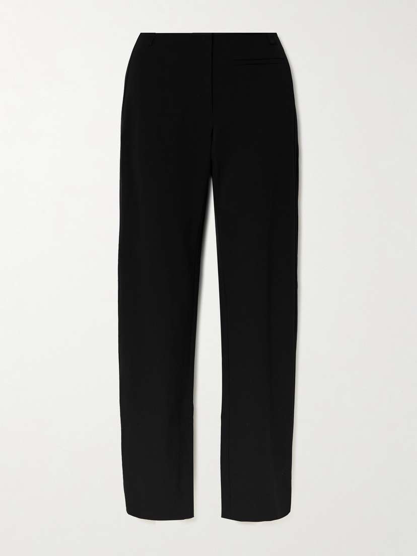 St. Agni Frayed Wool-blend Twill Straight-leg Pants