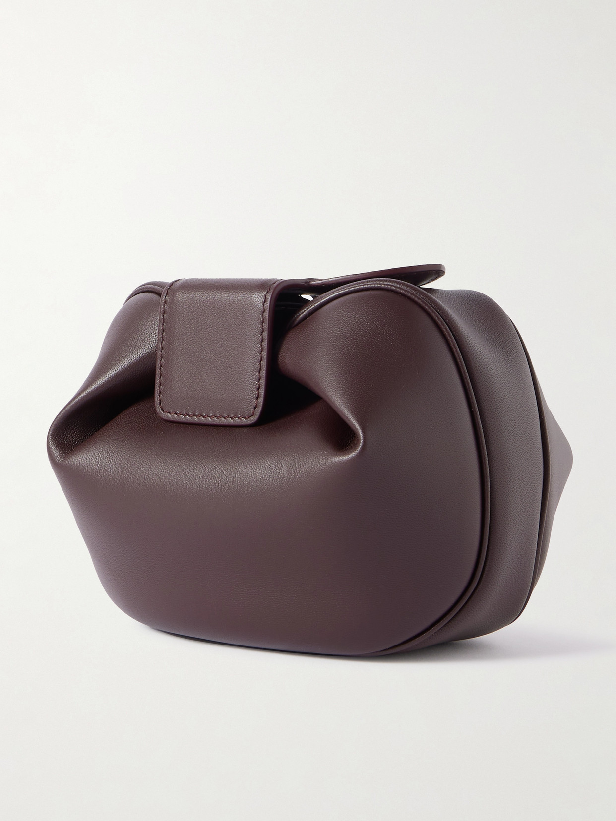 Gabriela Hearst Soft Demi Clutch In Bordeaux Nappa Leather In Burgundy
