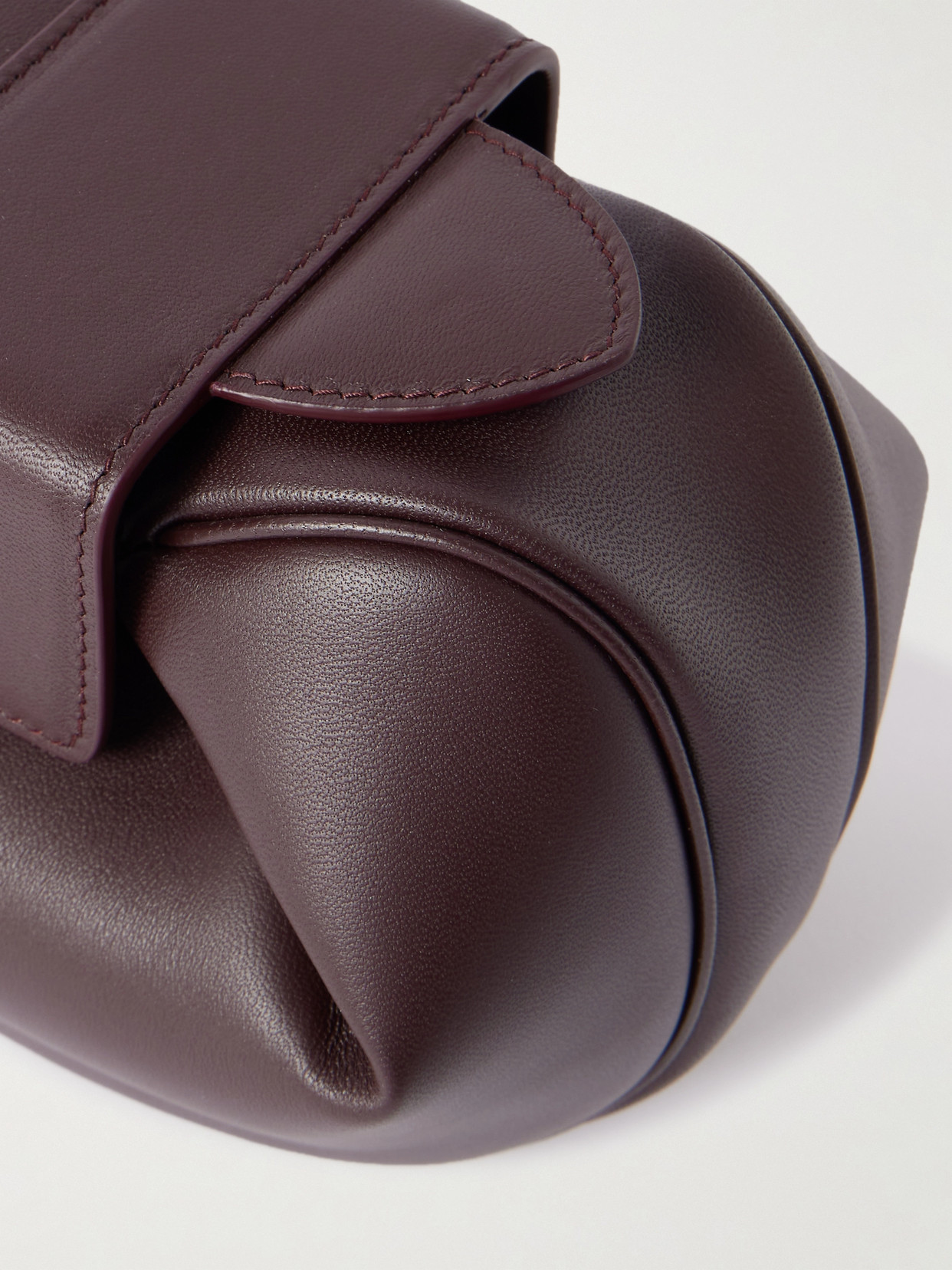 Gabriela Hearst Soft Demi Clutch In Bordeaux Nappa Leather In Burgundy