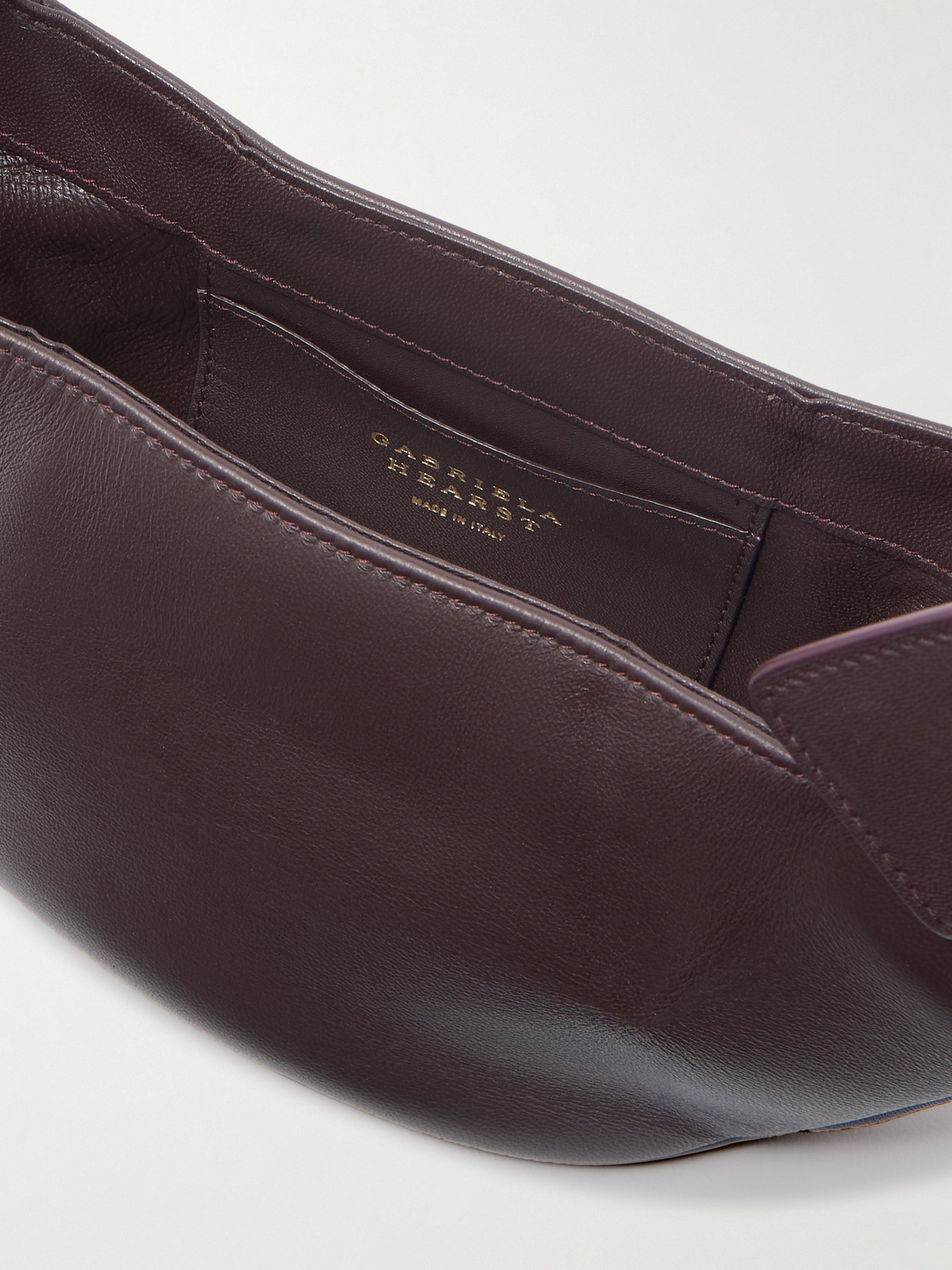 Gabriela Hearst Soft Demi Clutch In Bordeaux Nappa Leather In Burgundy