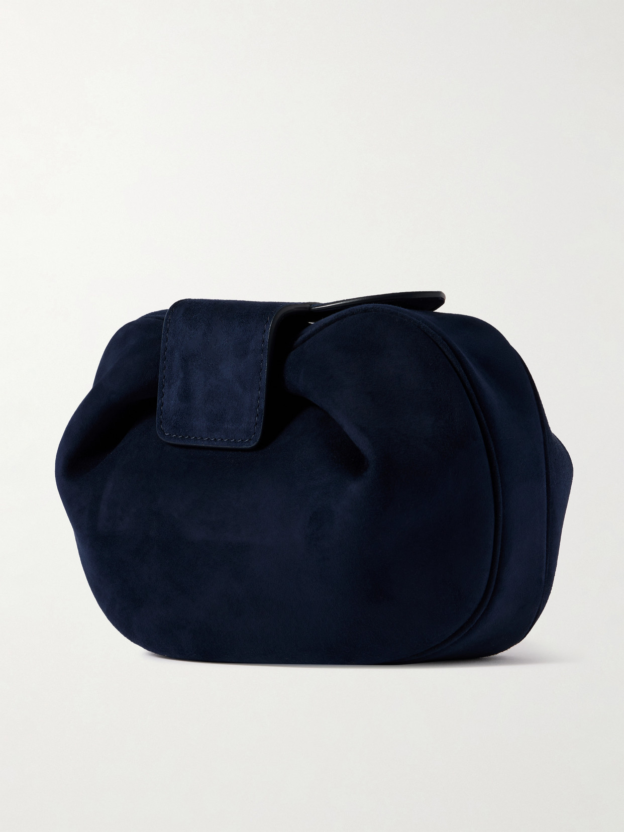 Gabriela Hearst Soft Demi Suede Clutch In Blue