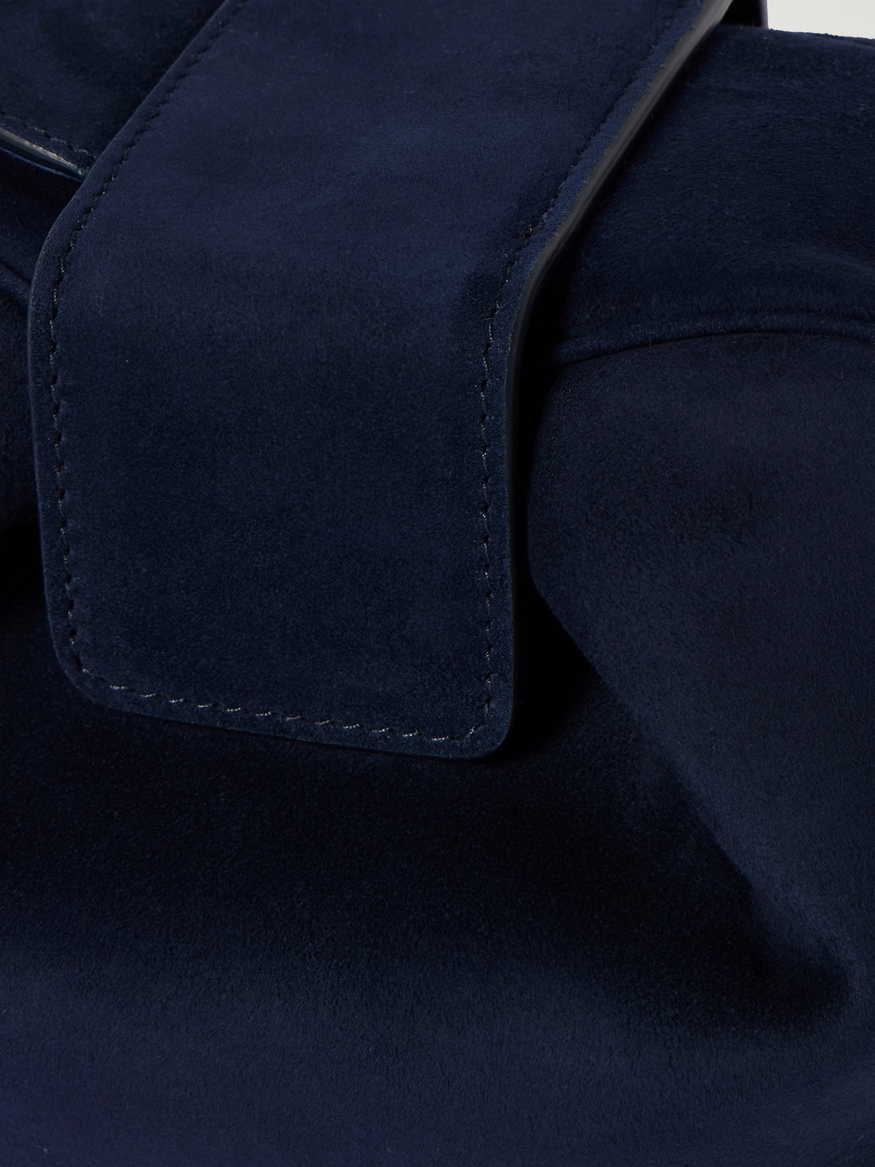 Gabriela Hearst Soft Demi Suede Clutch In Blue