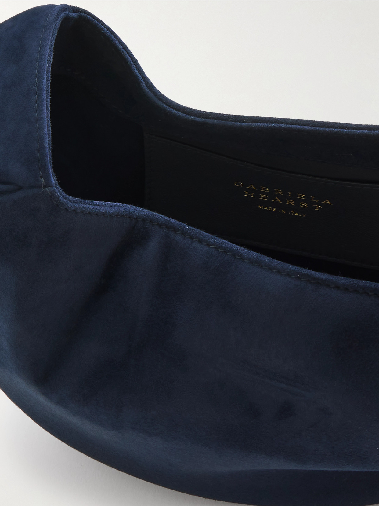 Gabriela Hearst Soft Demi Suede Clutch In Blue
