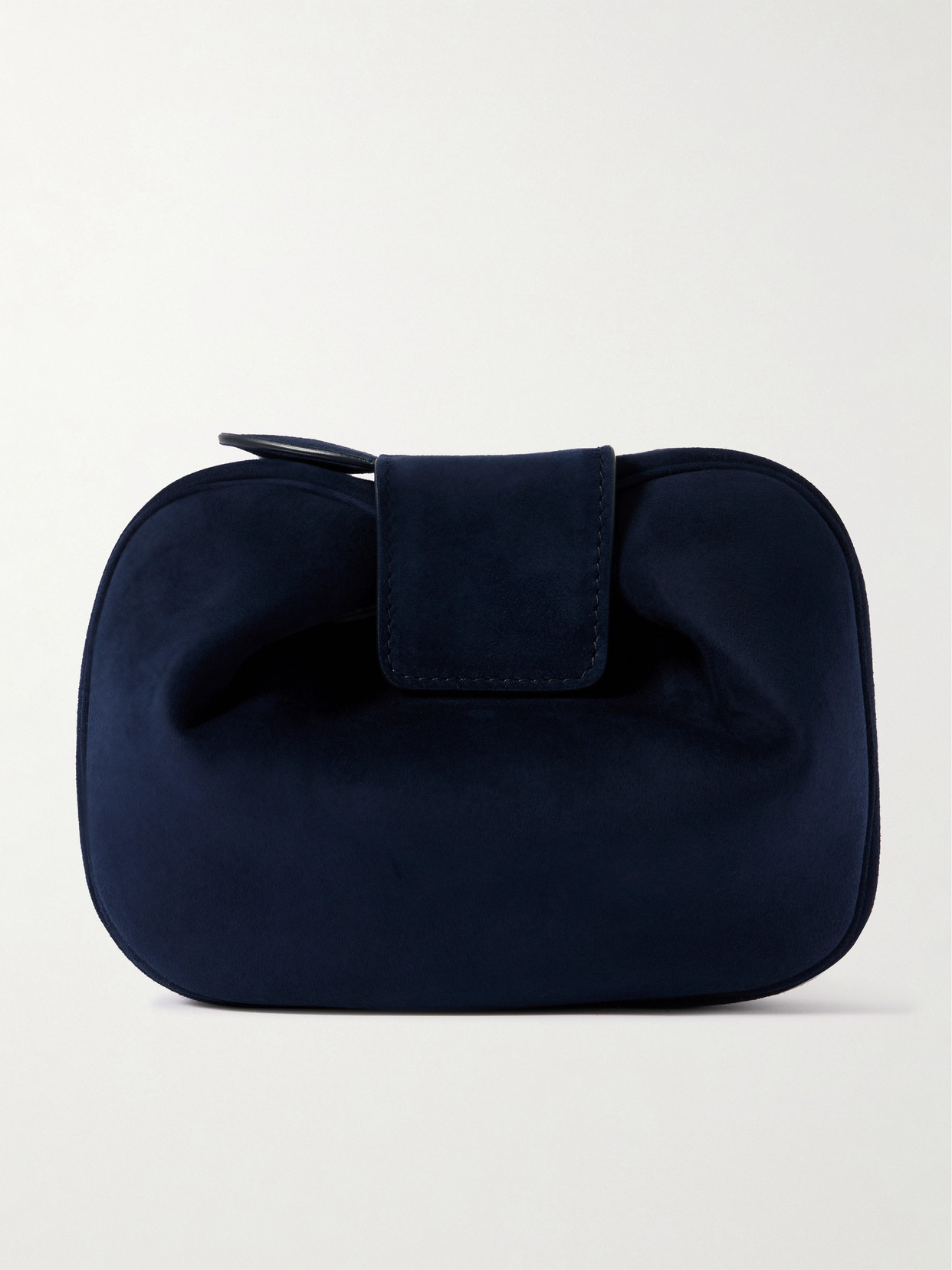 Gabriela Hearst Soft Demi Suede Clutch In Blue