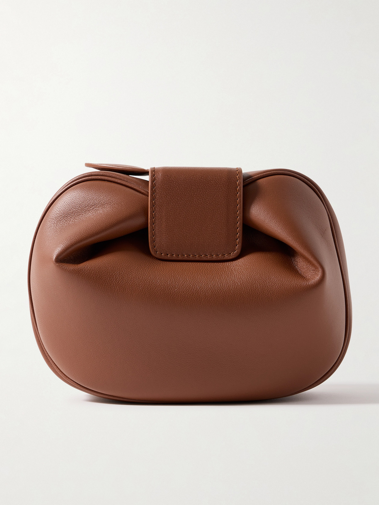Gabriela Hearst Soft Demi Leather Clutch In Blue