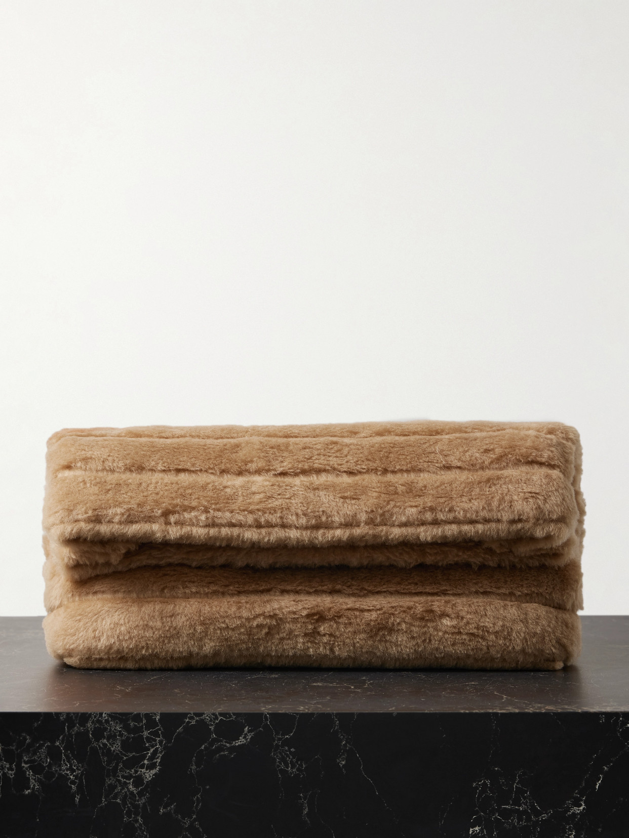 Gabriela Hearst Phoebe Wool, Silk And Cashmere-blend Clutch In Brown
