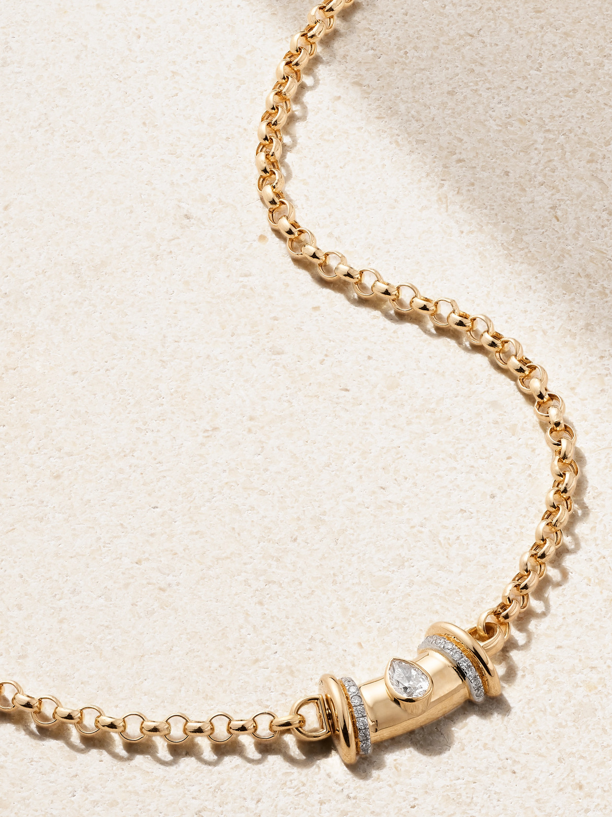 L'atelier Nawbar Warrior Princess 18-karat Gold Diamond Necklace