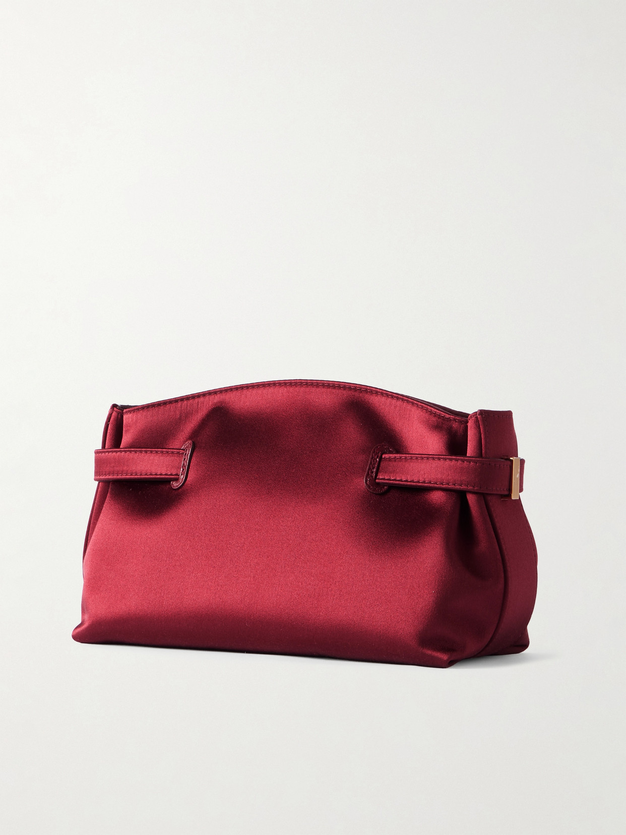 Ferragamo Hug Satin Shoulder Bag In Red