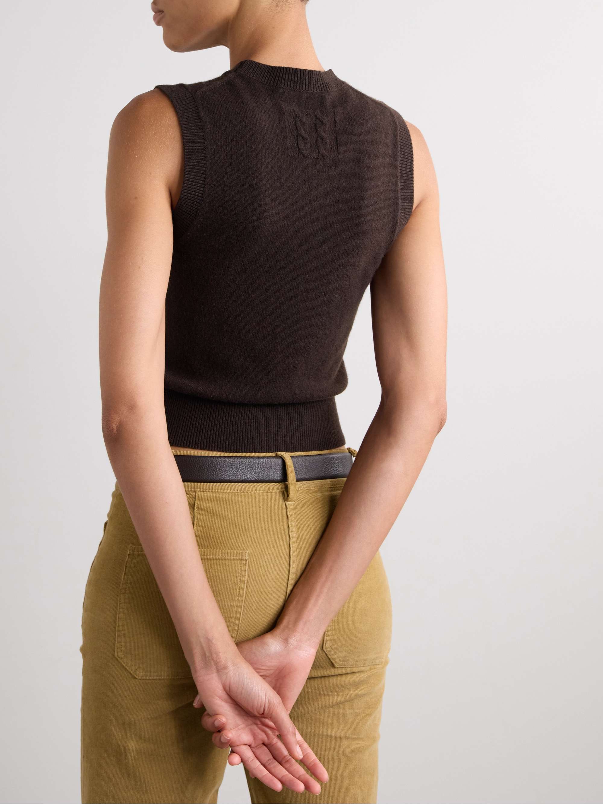NILI LOTAN May cropped cashmere tank
