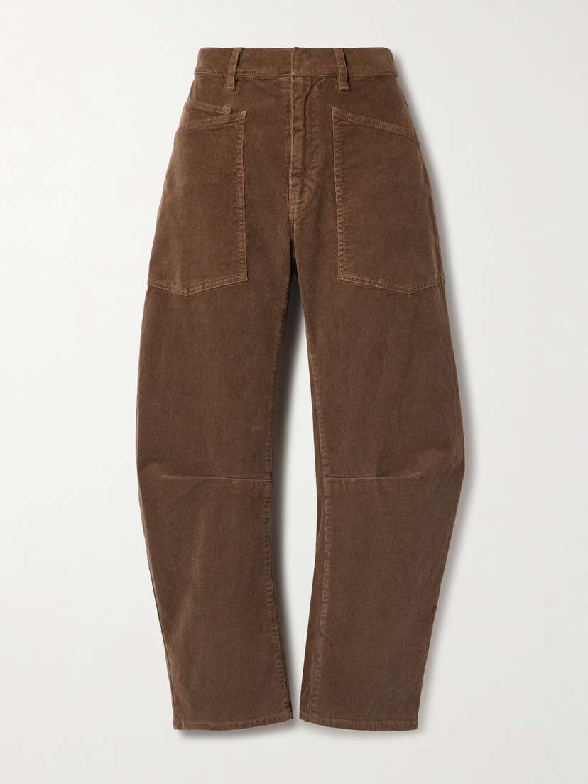 Nili Lotan Shon Cotton-blend Corduroy Tapered Pants