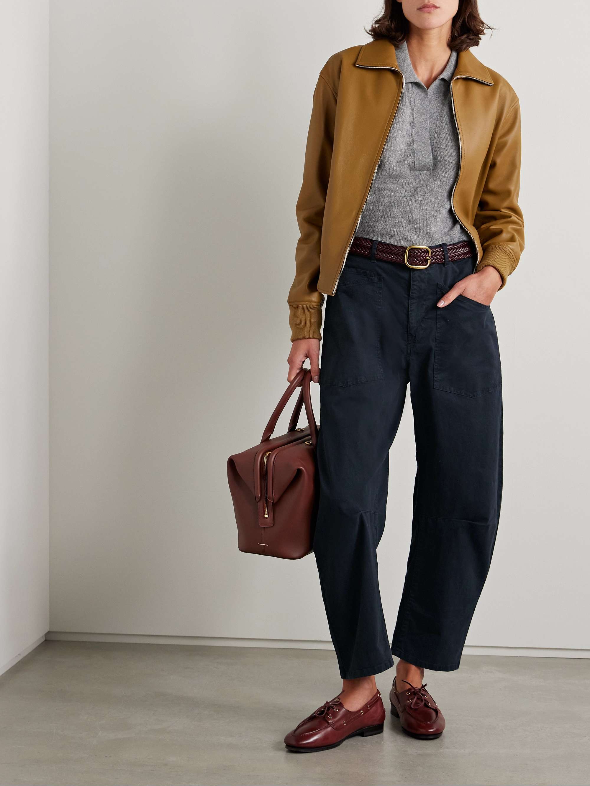 NILI LOTAN Shon cotton-blend twill tapered pants