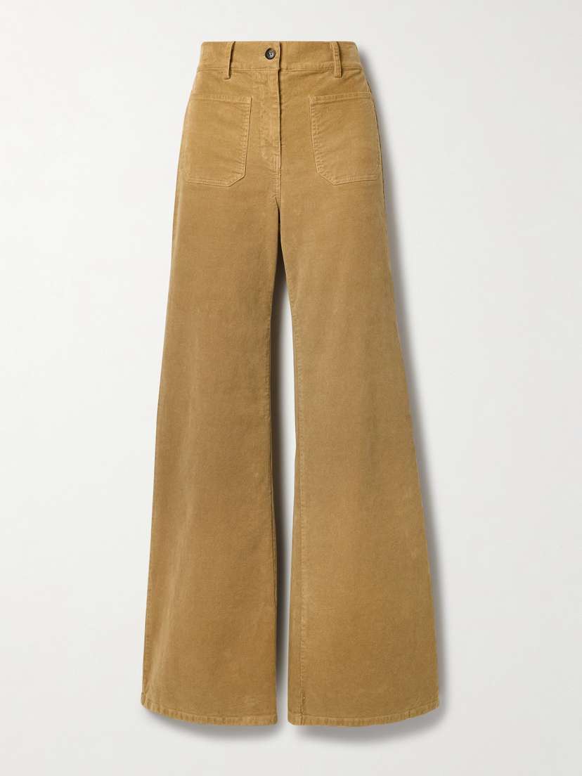 Nili Lotan Florence Cotton-blend Corduroy Flared Pants