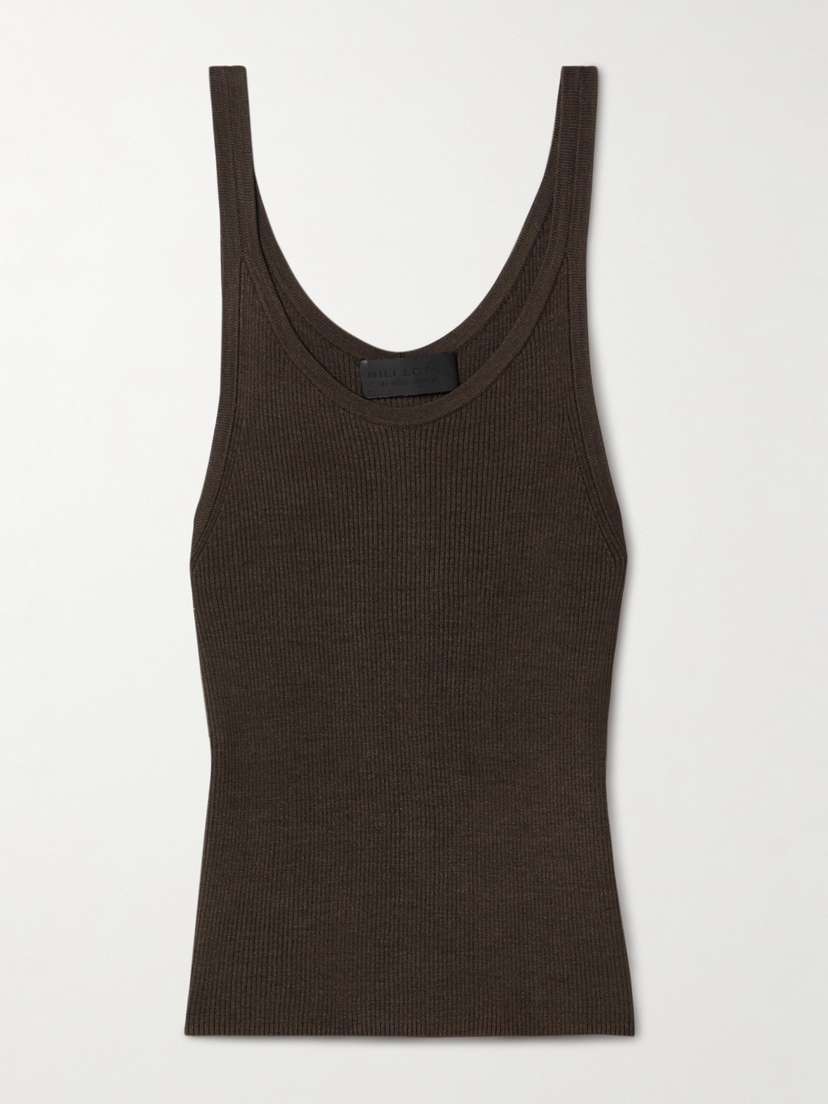 Nili Lotan Selah Ribbed Silk-jersey Tank
