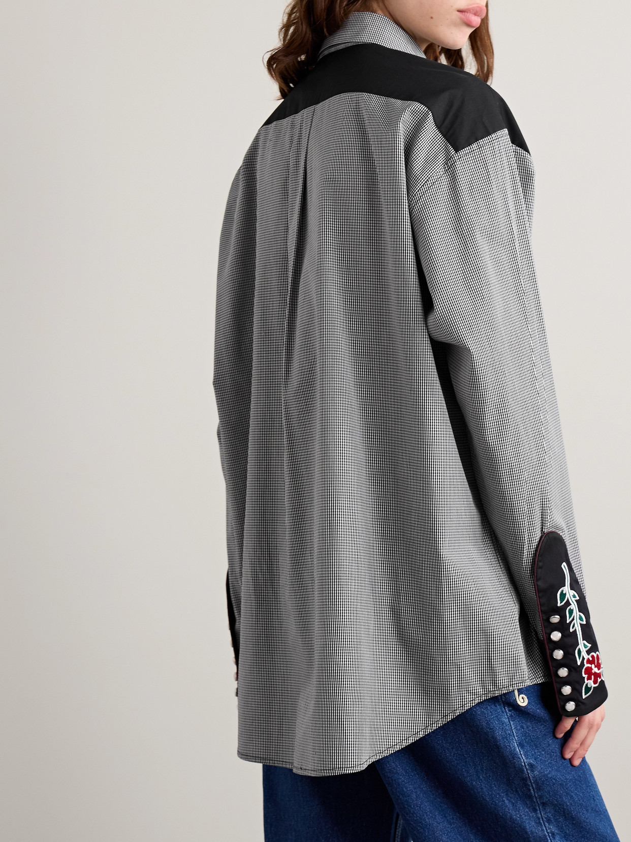 Molly Goddard Gray & Black Meredith Shirt In Black