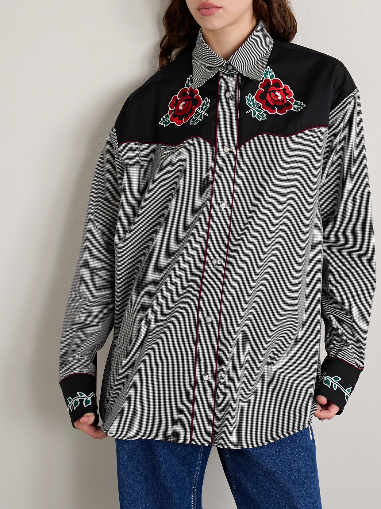 Molly Goddard Gray & Black Meredith Shirt In Black