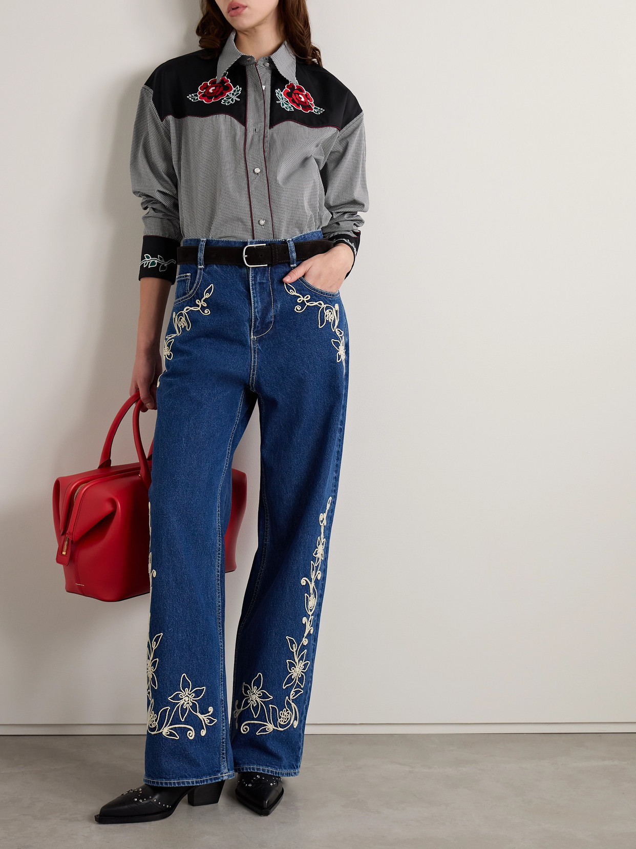 Molly Goddard Gray & Black Meredith Shirt In Black