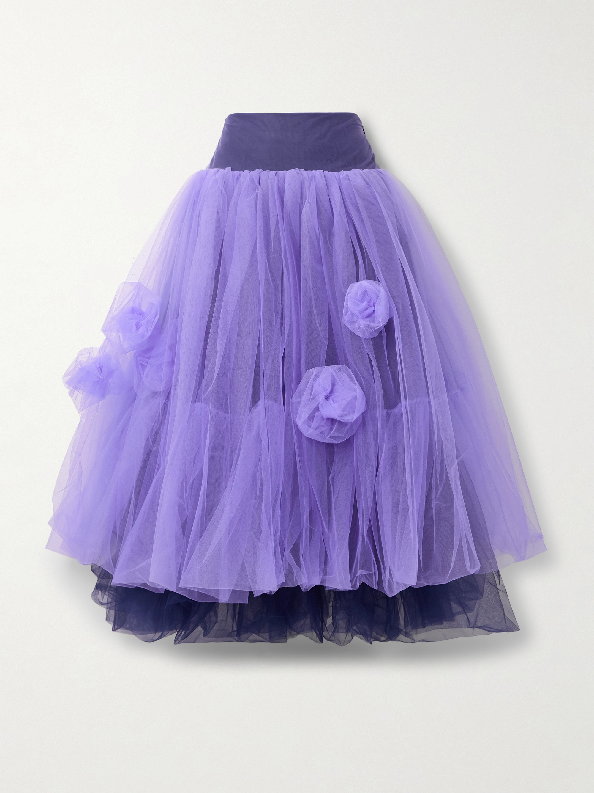 Molly Goddard Jess embellished layered tulle maxi skirt thumbnail