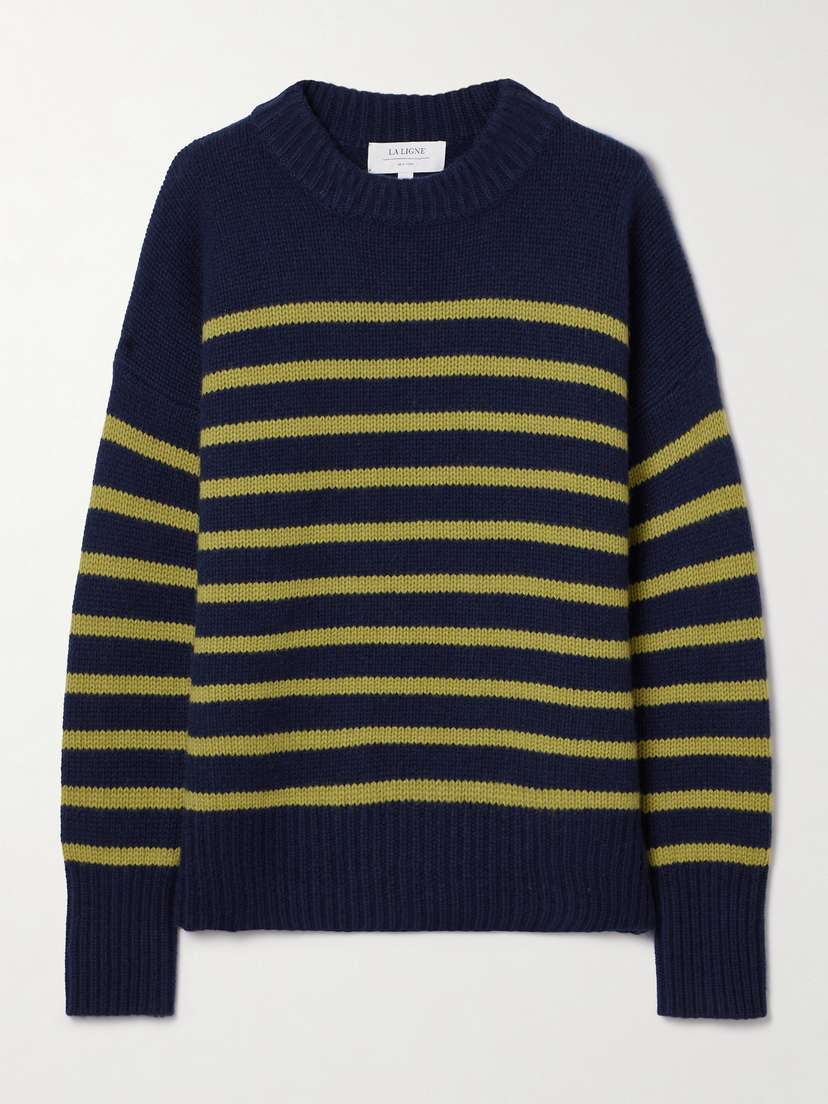 La Ligne Marin Striped Wool And Cashmere-blend Sweater - x large