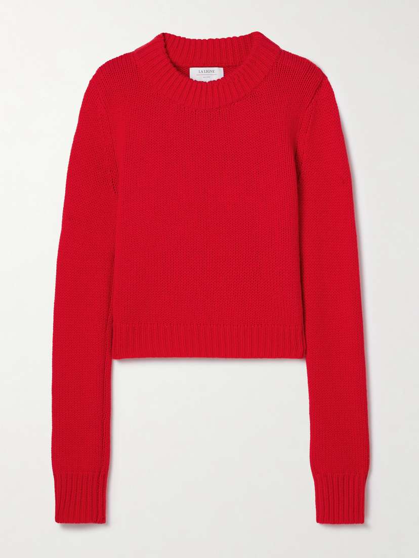 La Ligne Mini Marin Cropped Wool And Cashmere-blend Sweater - xx small
