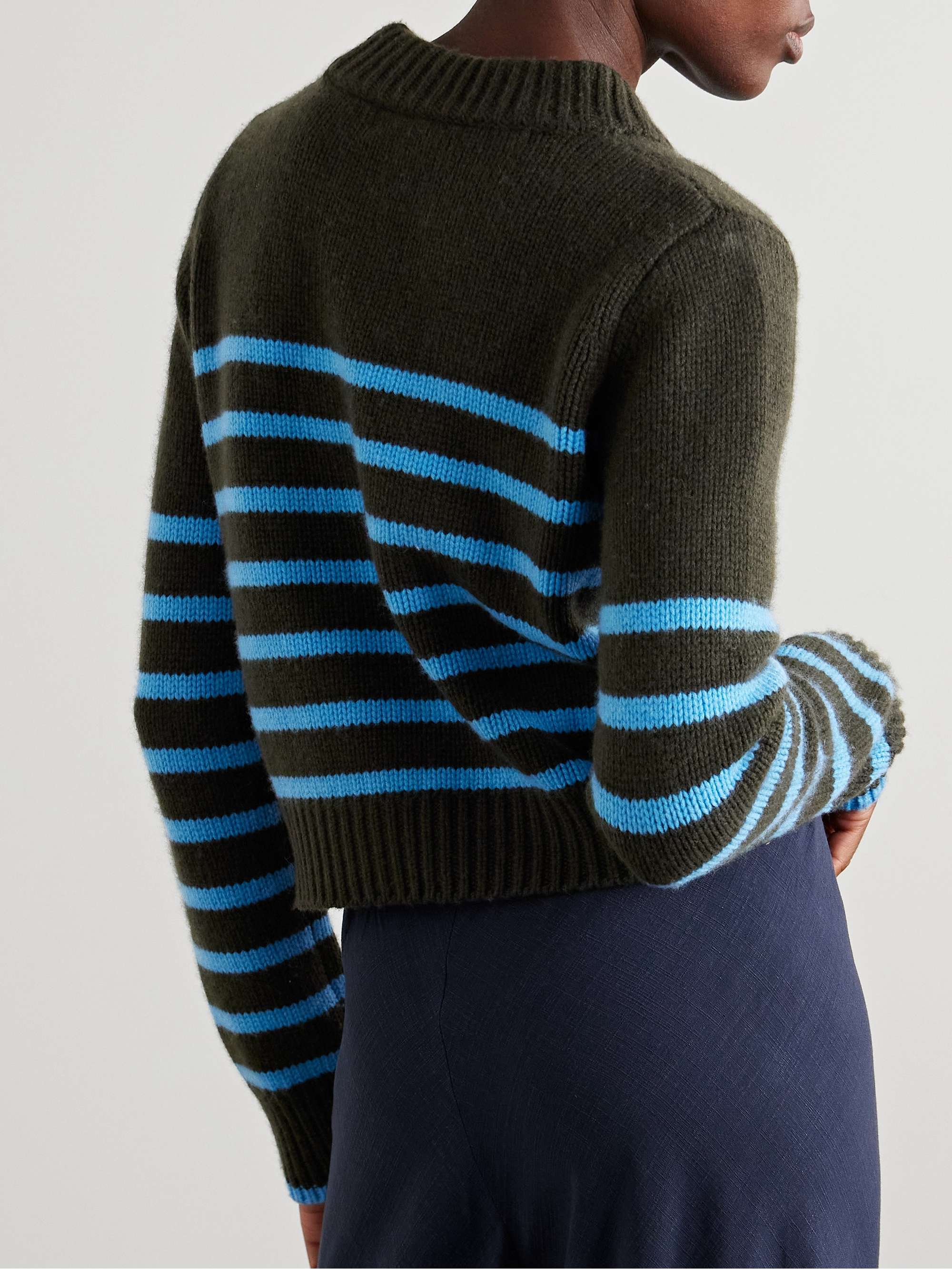 LA LIGNE Mini Marin striped wool and cashmere-blend sweater