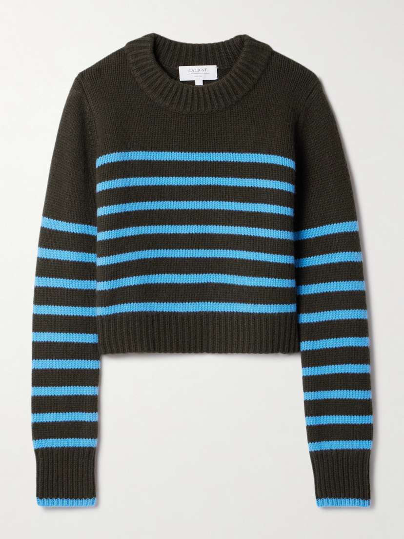La Ligne Mini Marin Striped Wool And Cashmere-blend Sweater - x large