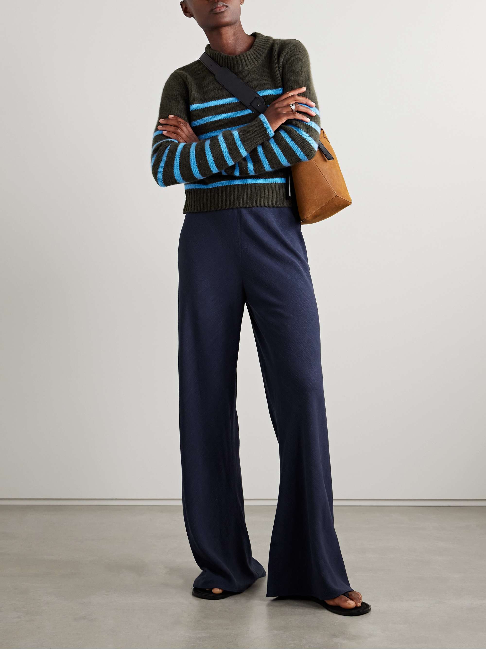 LA LIGNE Mini Marin striped wool and cashmere-blend sweater